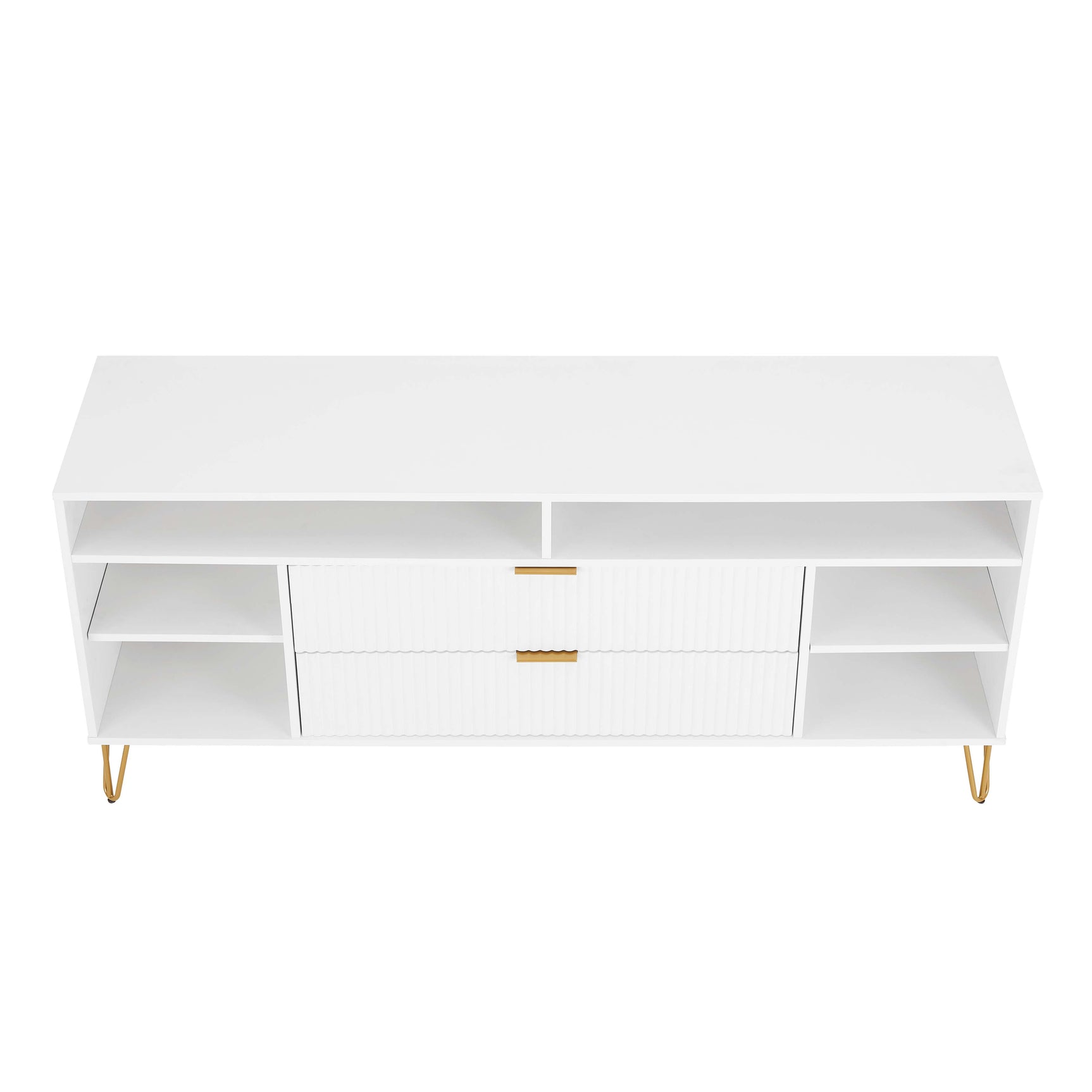 DUMBO 63" TV Stand in White - Ornate Home