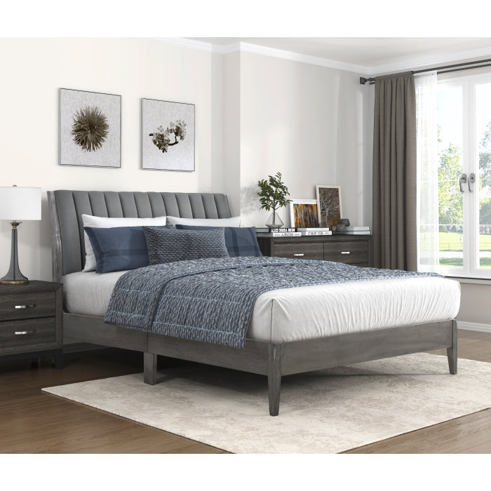 Dade Gray Eastern King Platform Bed - Ornate Home