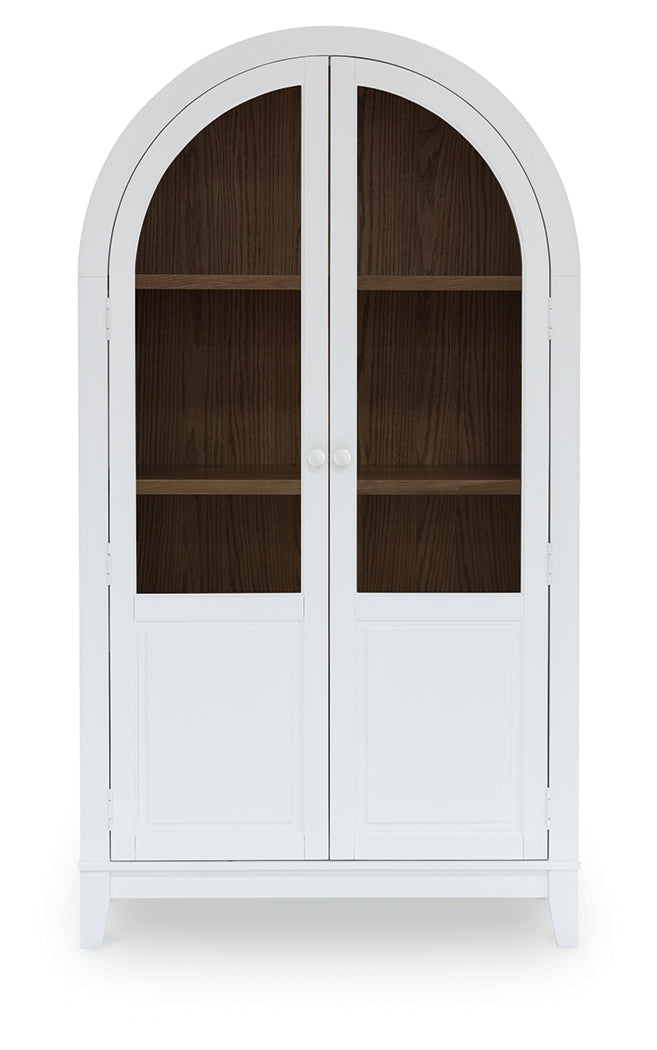 Dagandale White/Natural Accent Cabinet - Ornate Home