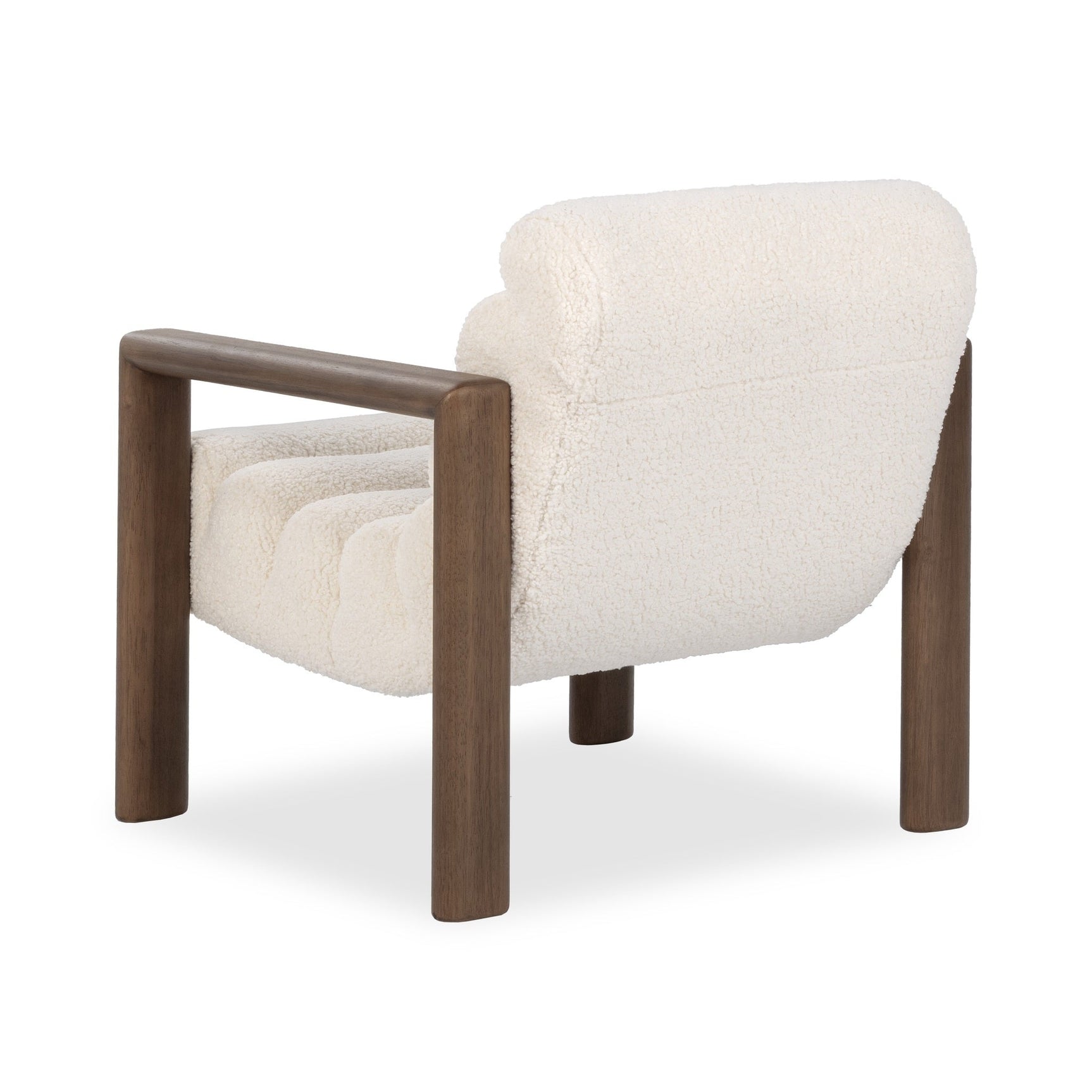 Dahlia Ivory Fleece Accent Chair - Ornate Home