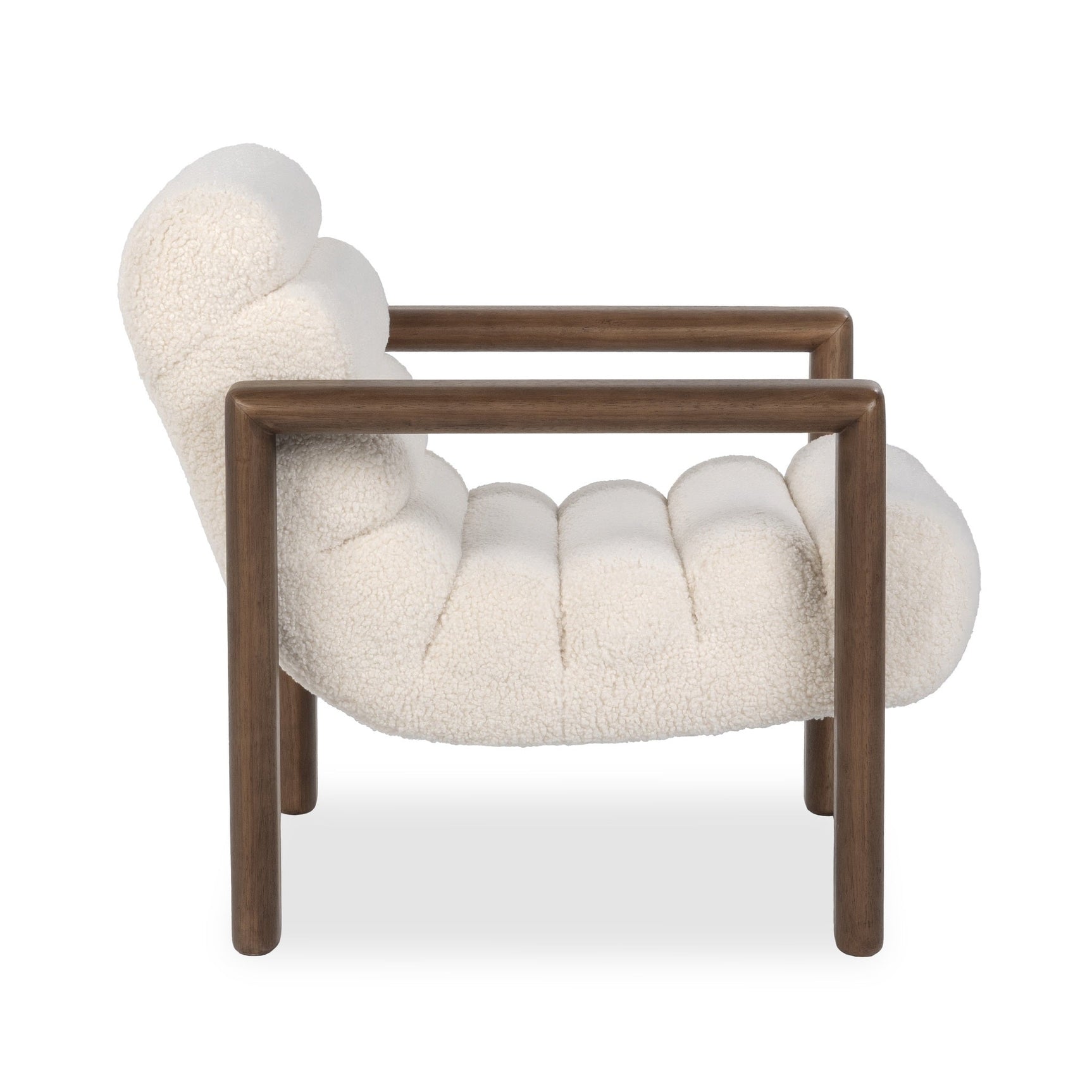 Dahlia Ivory Fleece Accent Chair - Ornate Home