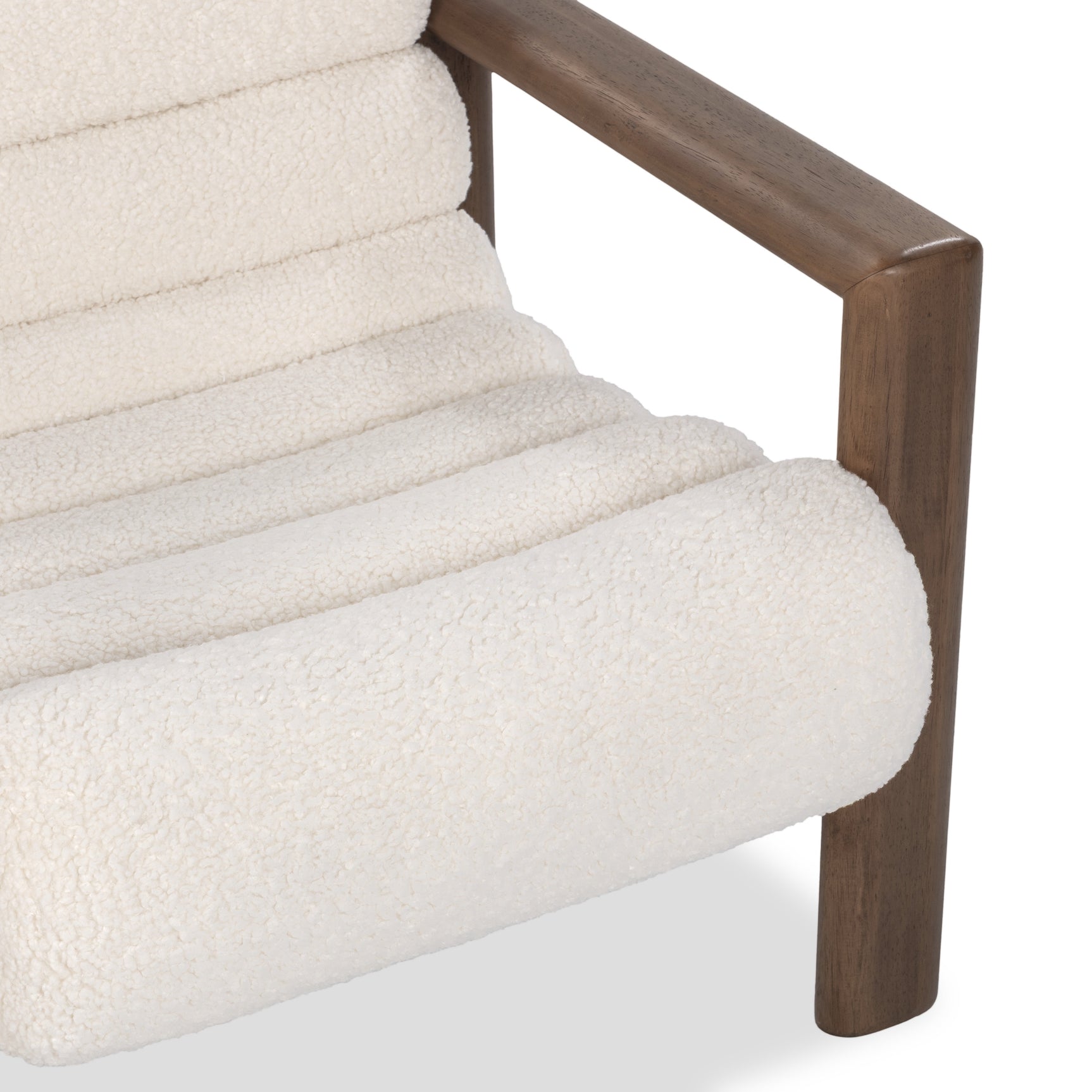 Dahlia Ivory Fleece Accent Chair - Ornate Home