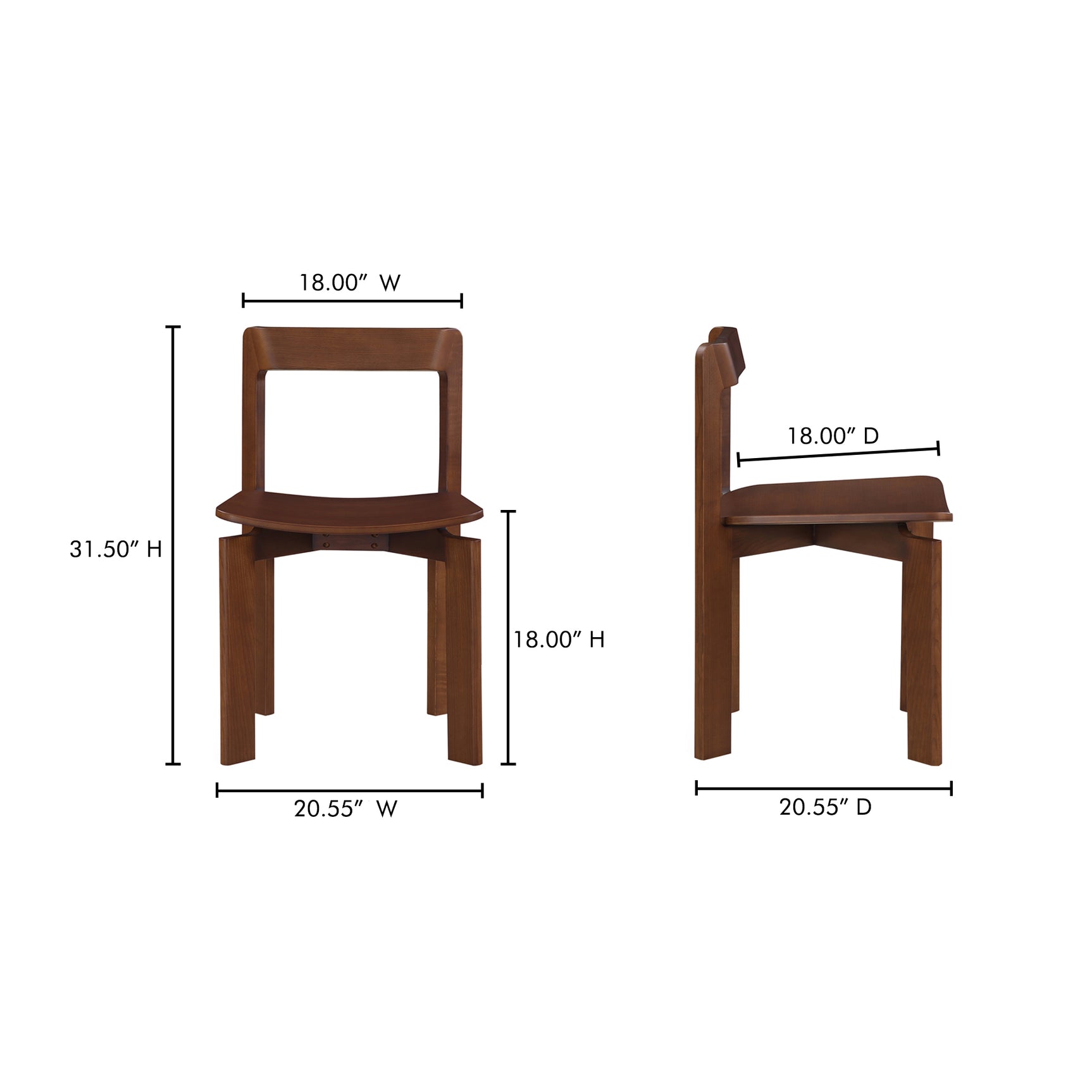 Daifuku Brown Dining Chair (Set of 2) - Ornate Home