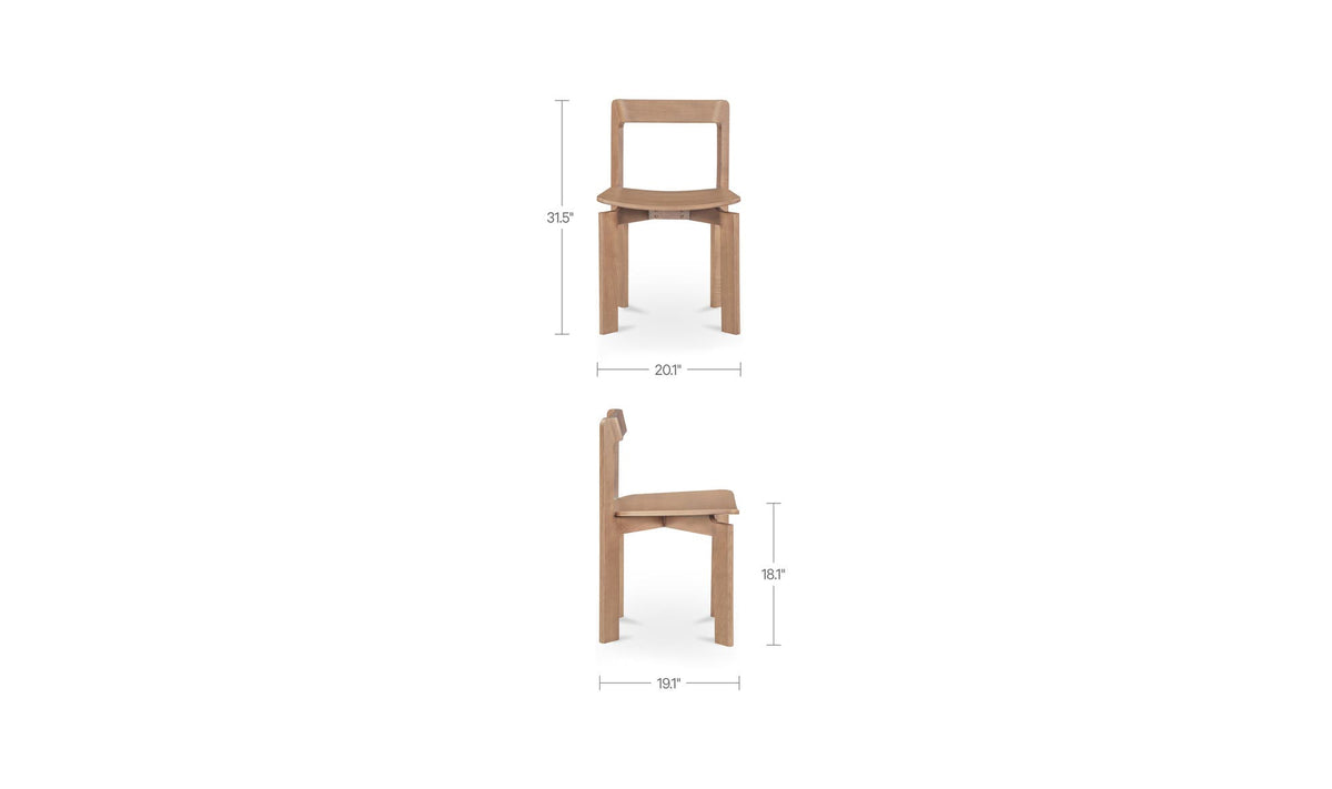 Daifuku Brushed Natural Oak Dining Chair (Set of 2) - Ornate Home
