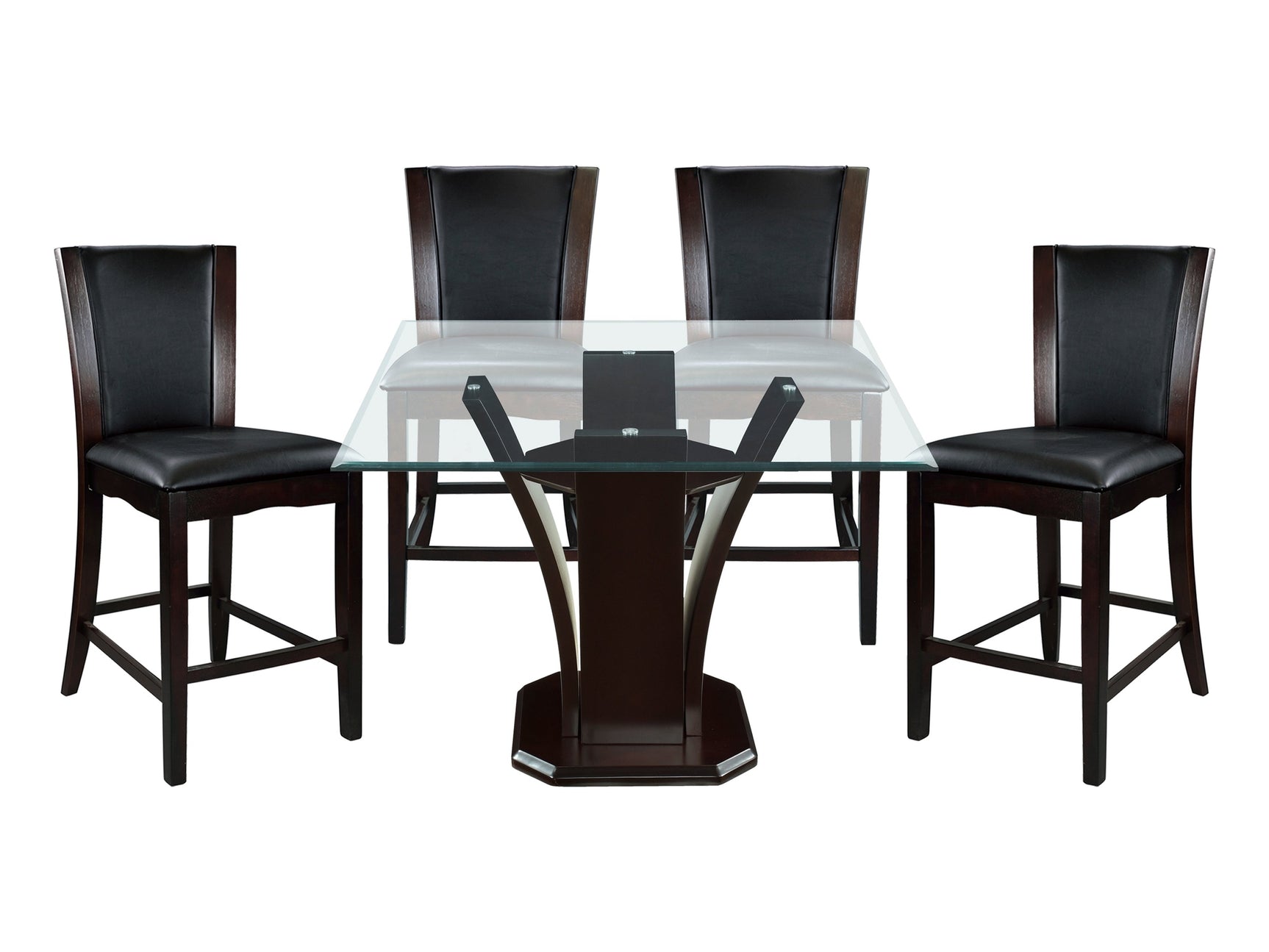 Daisy Espresso-/ Dark Brown 5-piece Dinig Table Set - Ornate Home