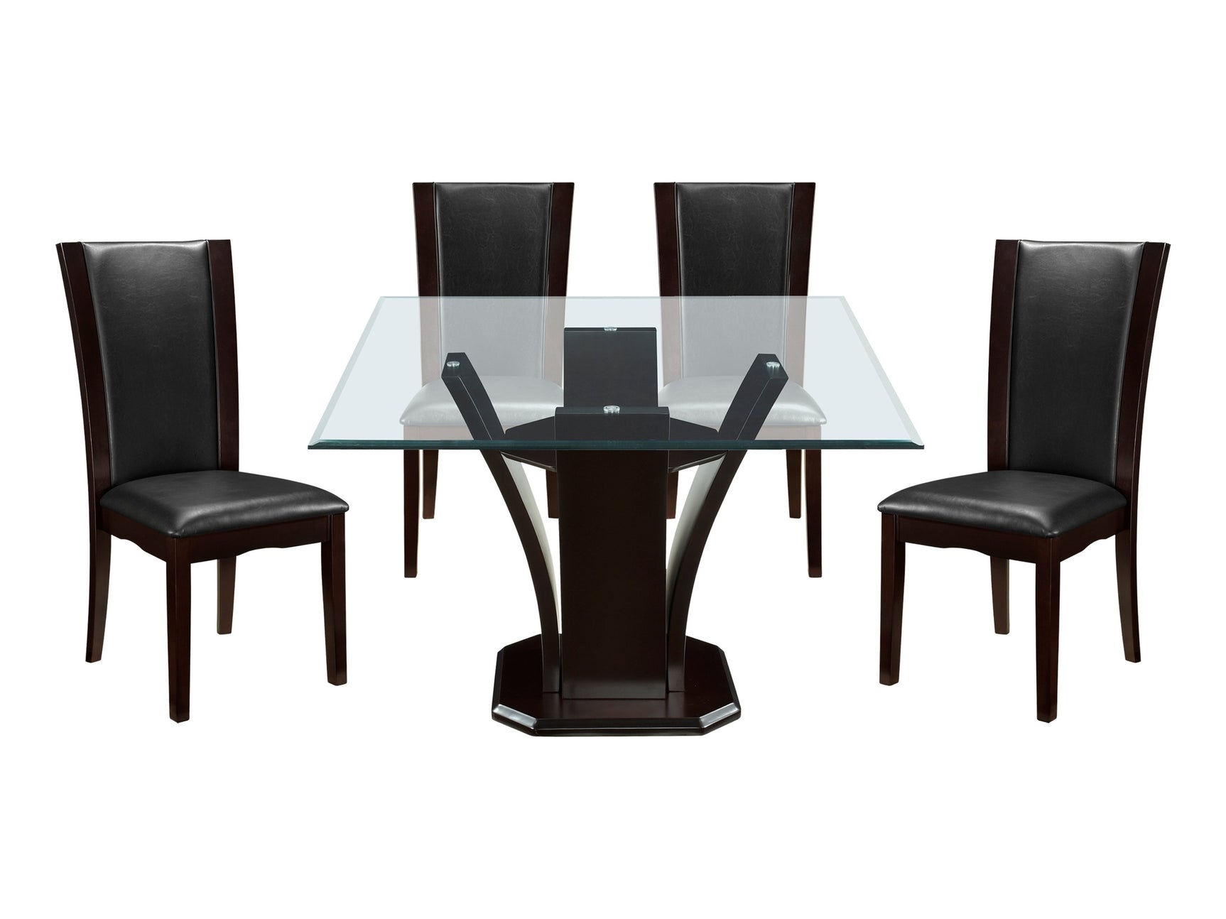 Daisy Espresso-/ Dark Brown 5-piece Dinig Table Set - Ornate Home