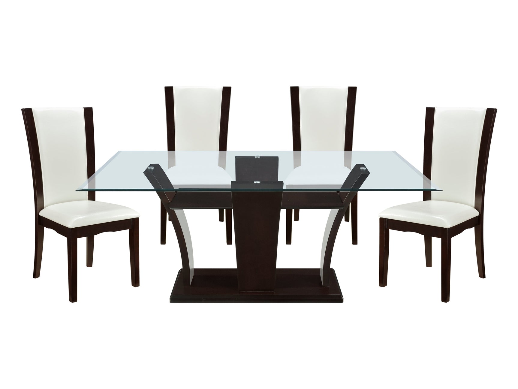 Daisy Espresso-/ White 5-piece Dinig Table Set - Ornate Home