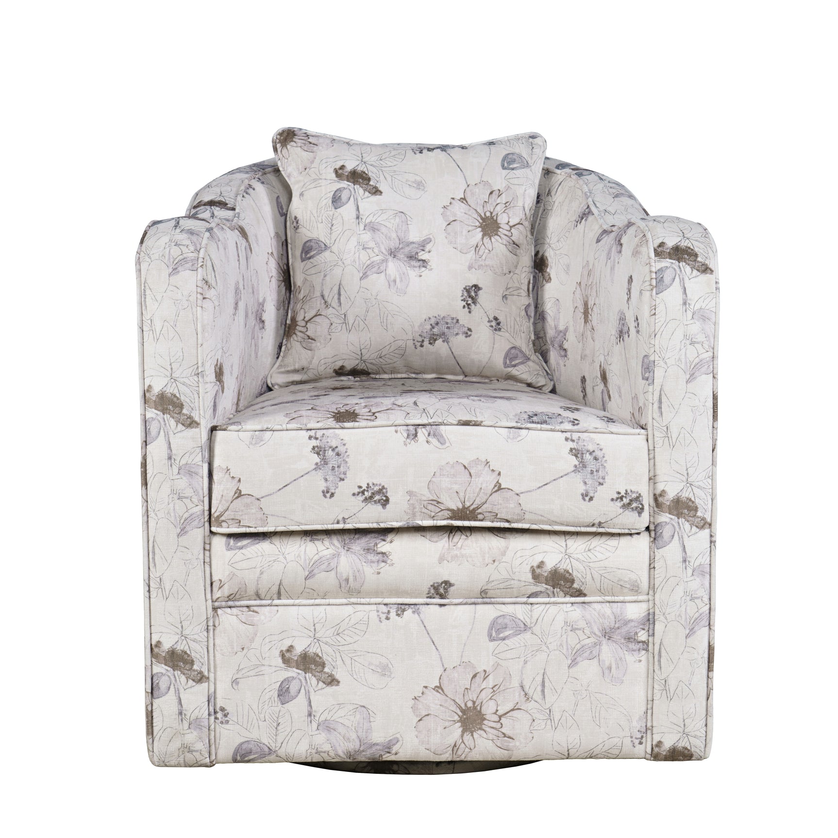 Daisy Multicolor Swivel Accent Chair - Ornate Home