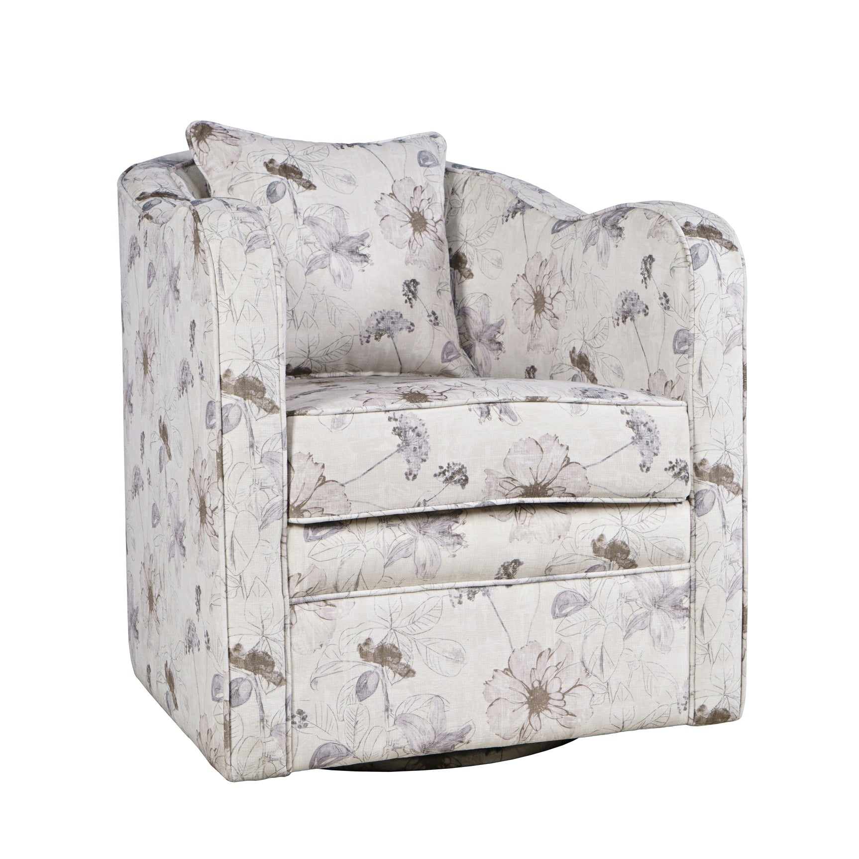 Daisy Multicolor Swivel Accent Chair - Ornate Home