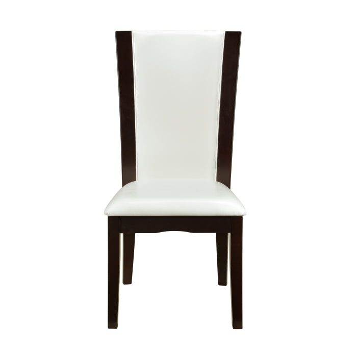 Daisy White/Brown Side Chair (Set of 2) - Ornate Home