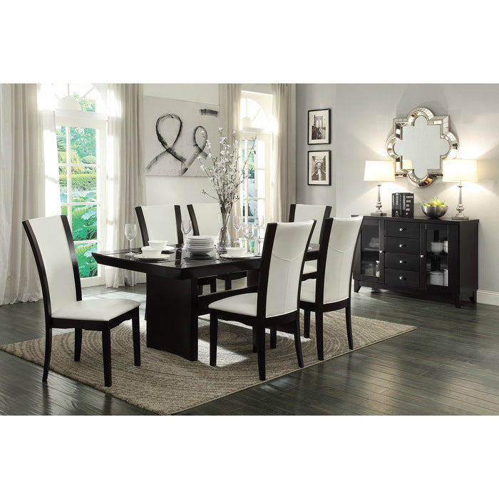 Daisy White/Brown Side Chair (Set of 2) - Ornate Home