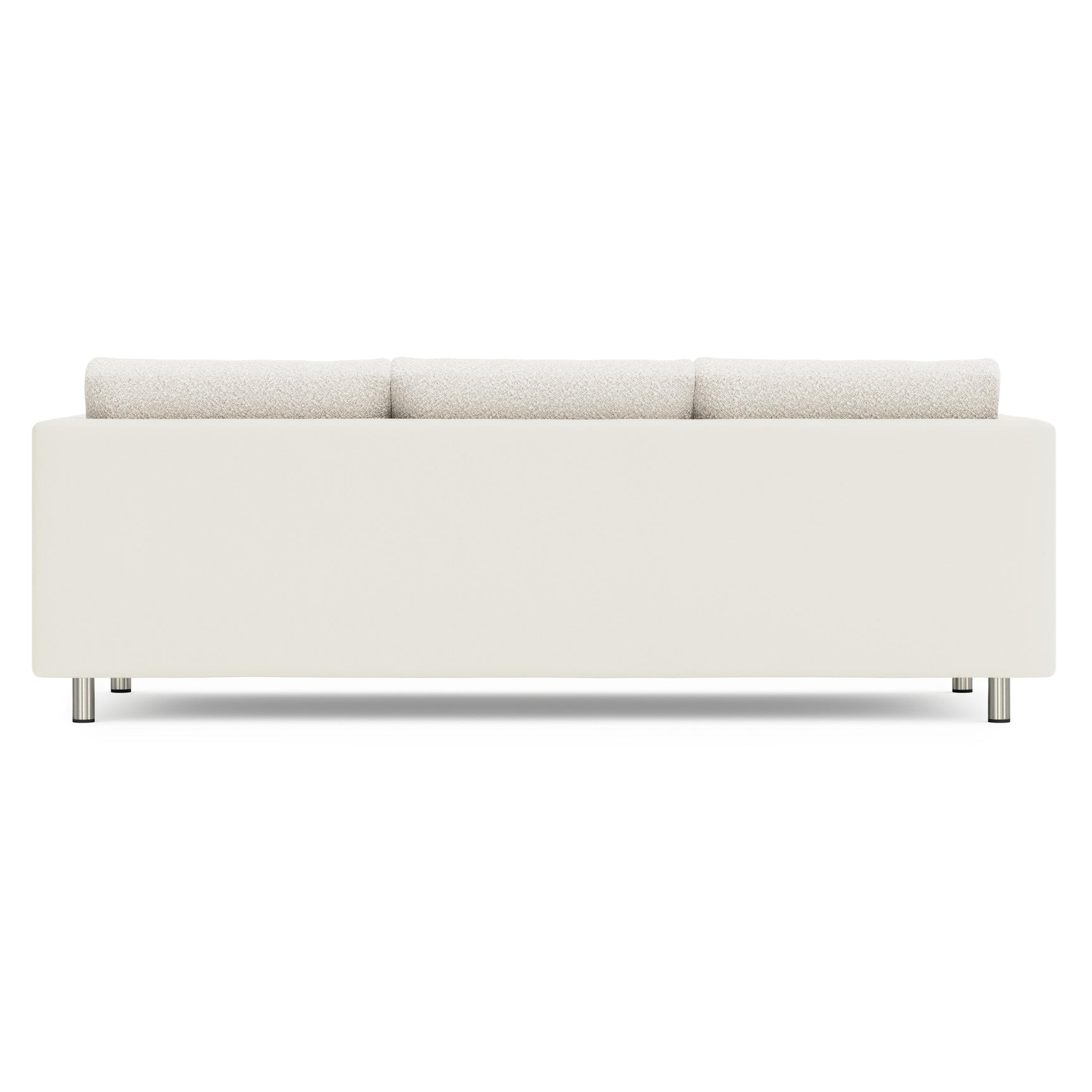 Dakota Ivory -Fabric Sofa Without Pillows - Ornate Home