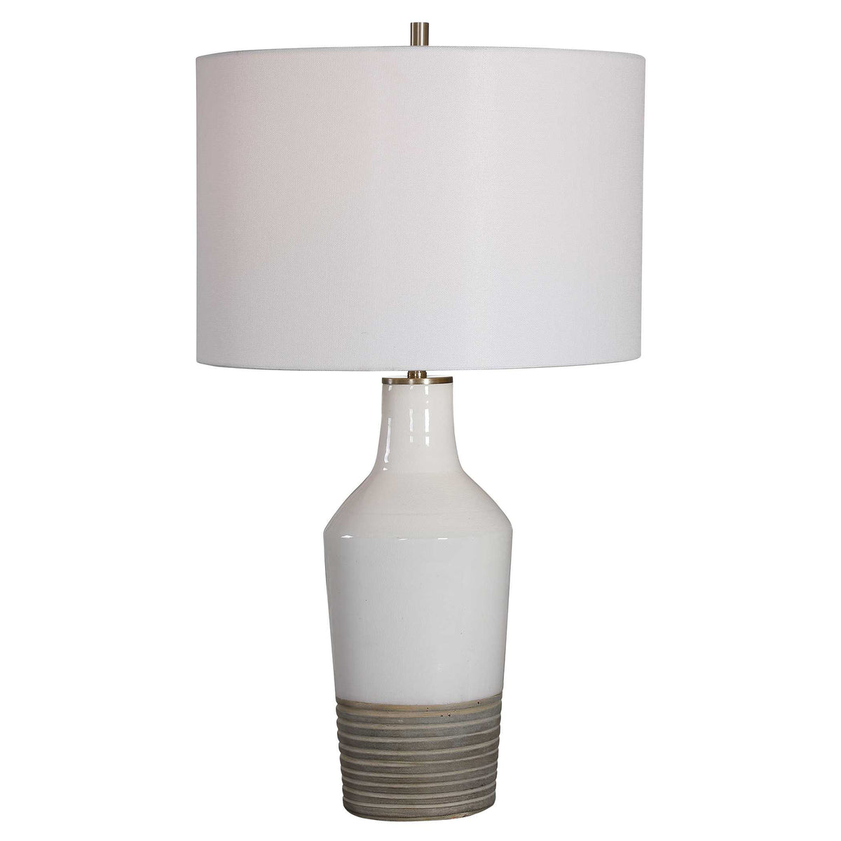 Dakota White Crackle Table Lamp - Ornate Home
