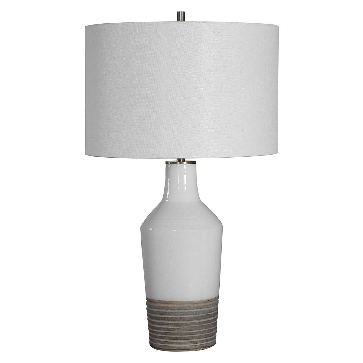 Dakota White Crackle Table Lamp - Ornate Home
