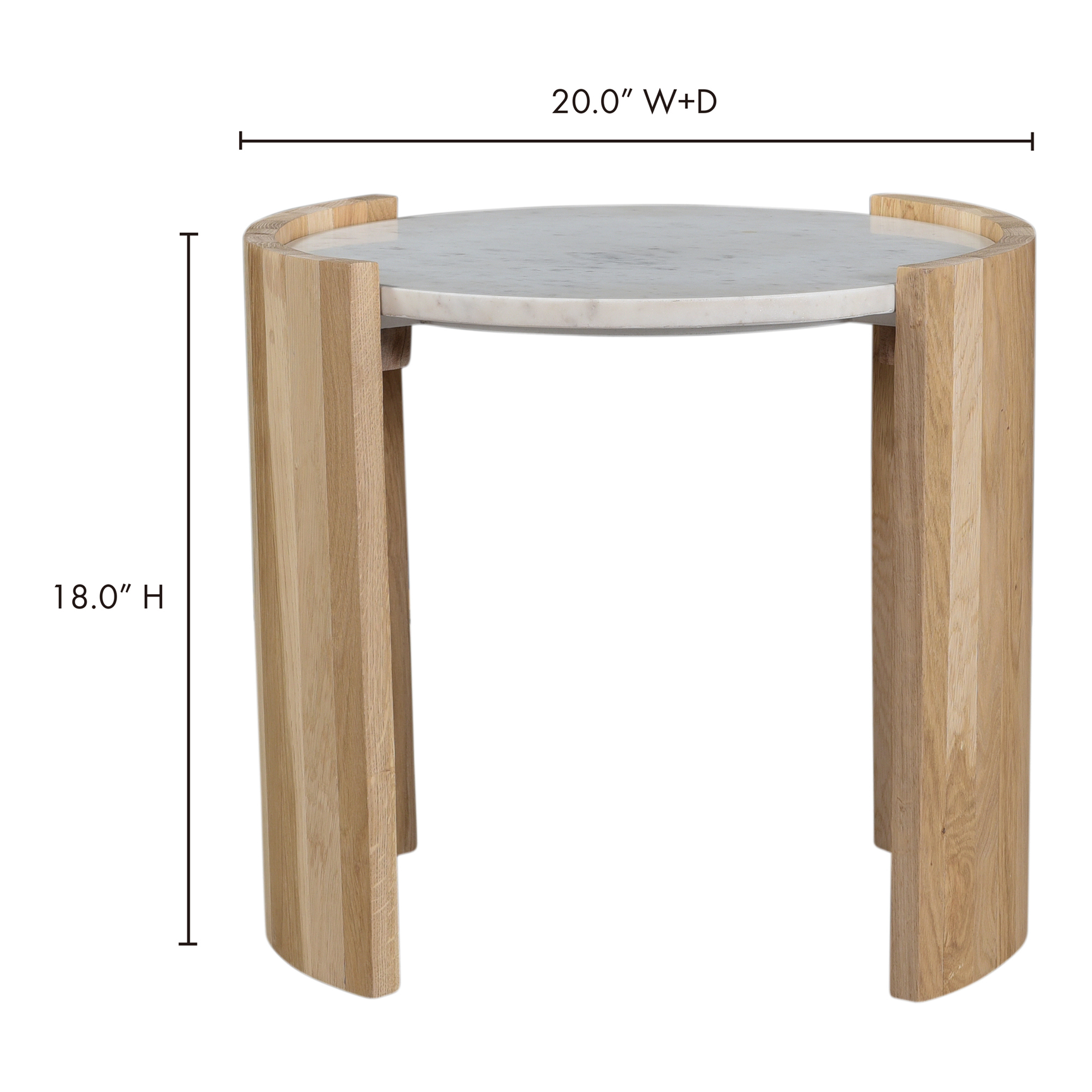 Dala White Side Table - Ornate Home