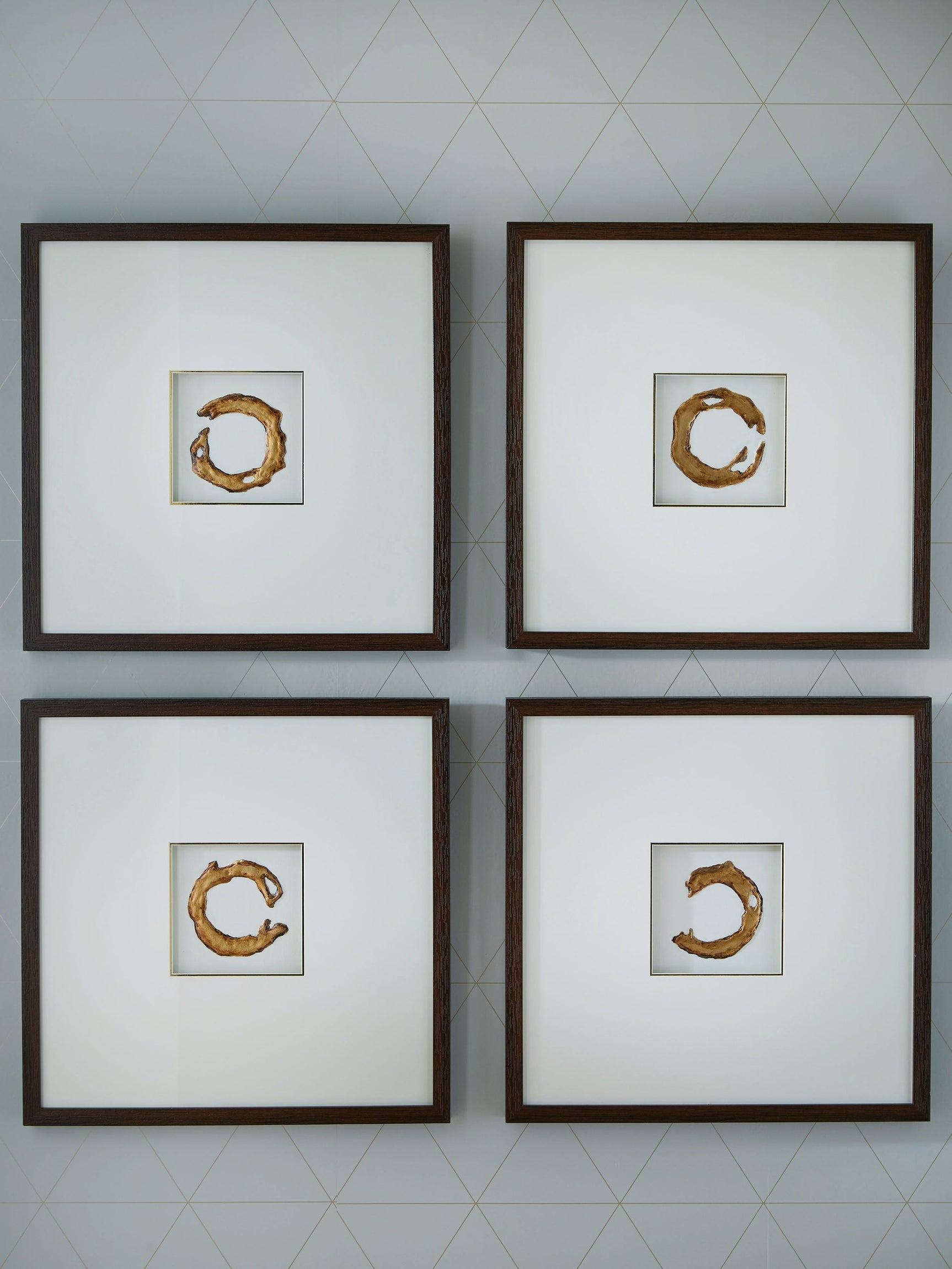 Dallbourne White/Gold Wall Art Set (Set of 4) (Online Special Price) - Ornate Home