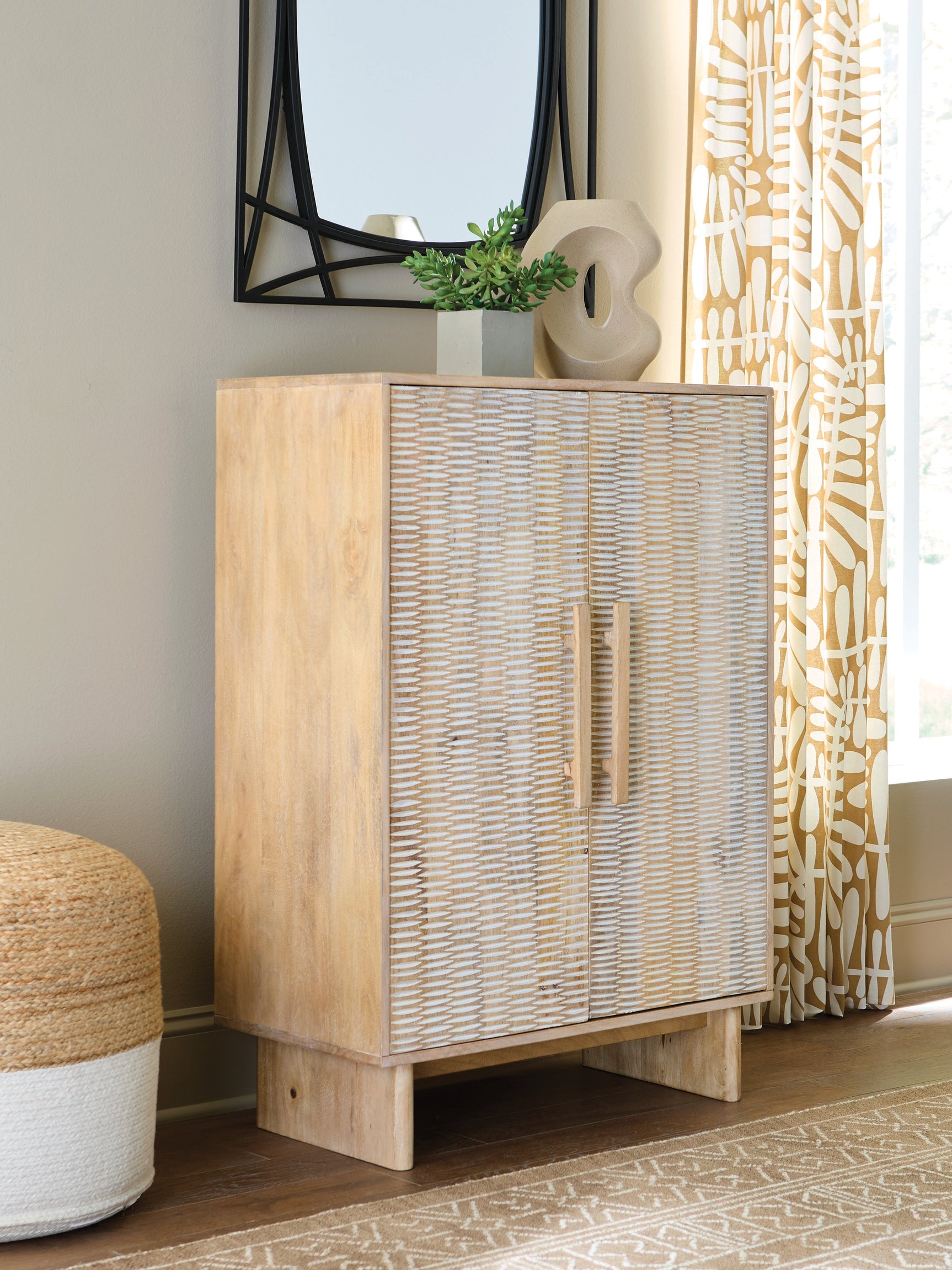 Dallinbury Natural/White Wash Accent Cabinet (Online Special Price) - Ornate Home