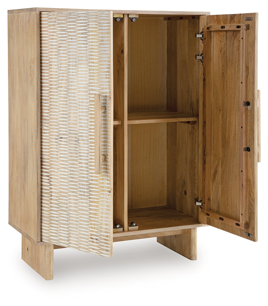 Dallinbury Natural/White Wash Accent Cabinet (Online Special Price) - Ornate Home