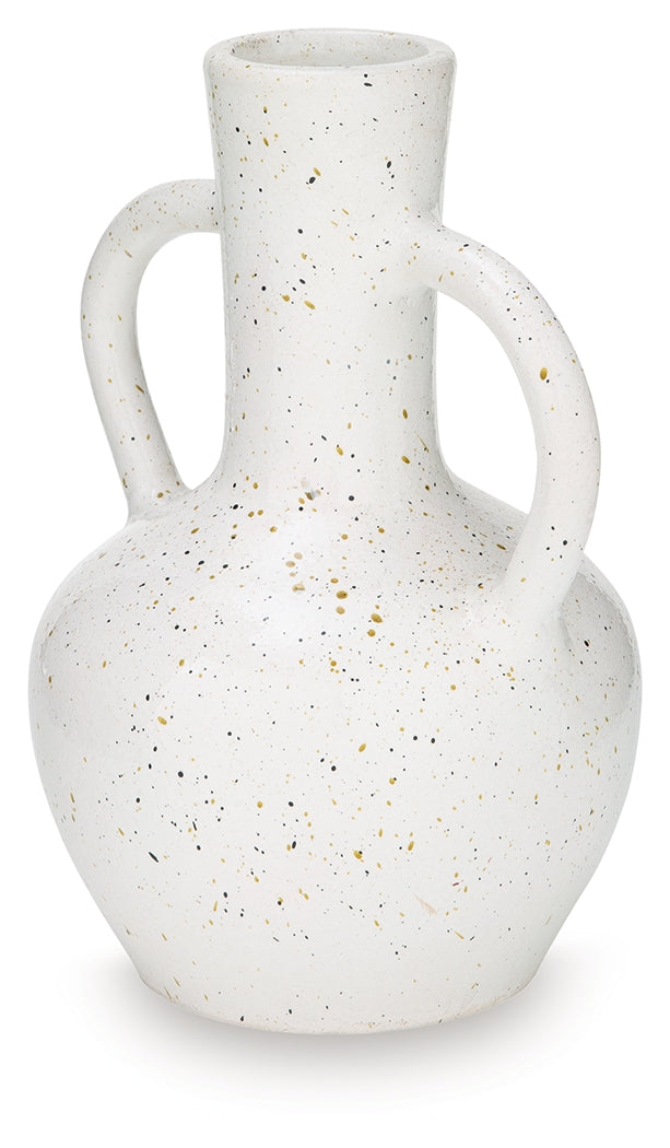 Dallinworth White/Black Vase (13.25" H) - Ornate Home