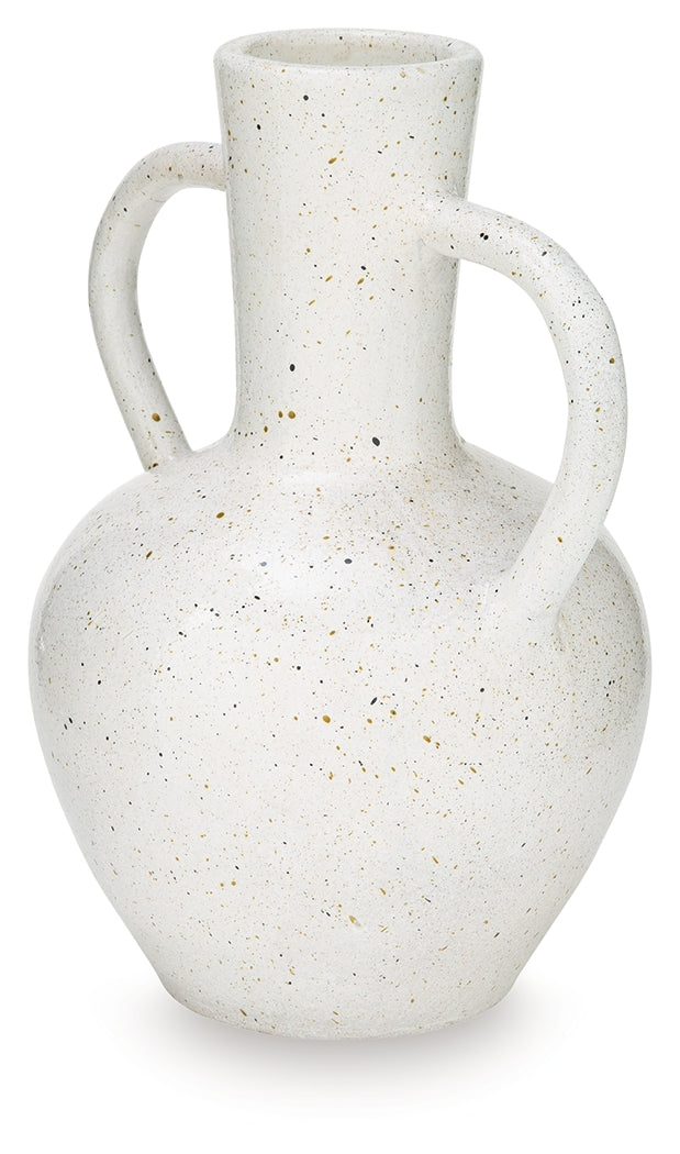 Dallinworth White/Black Vase (15" H) (Online Special Price) - Ornate Home