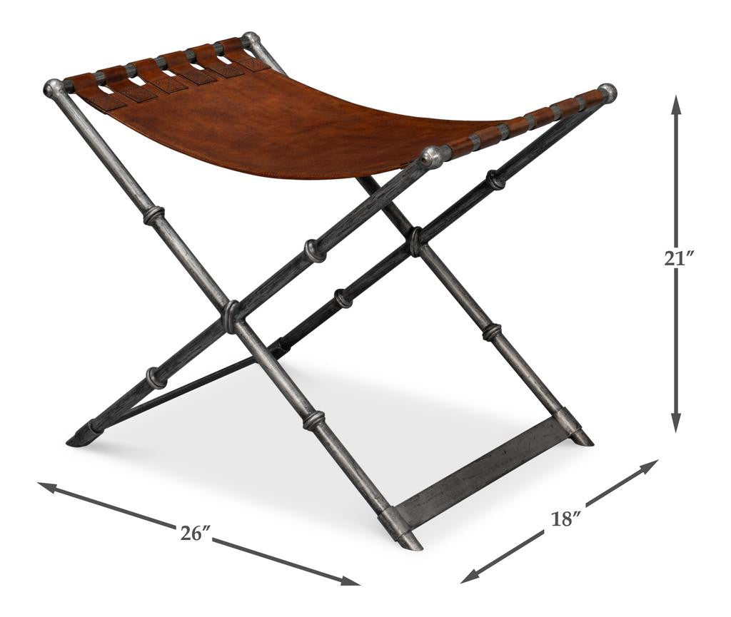 Dalton Brown Equestrian Bench - Ornate Home