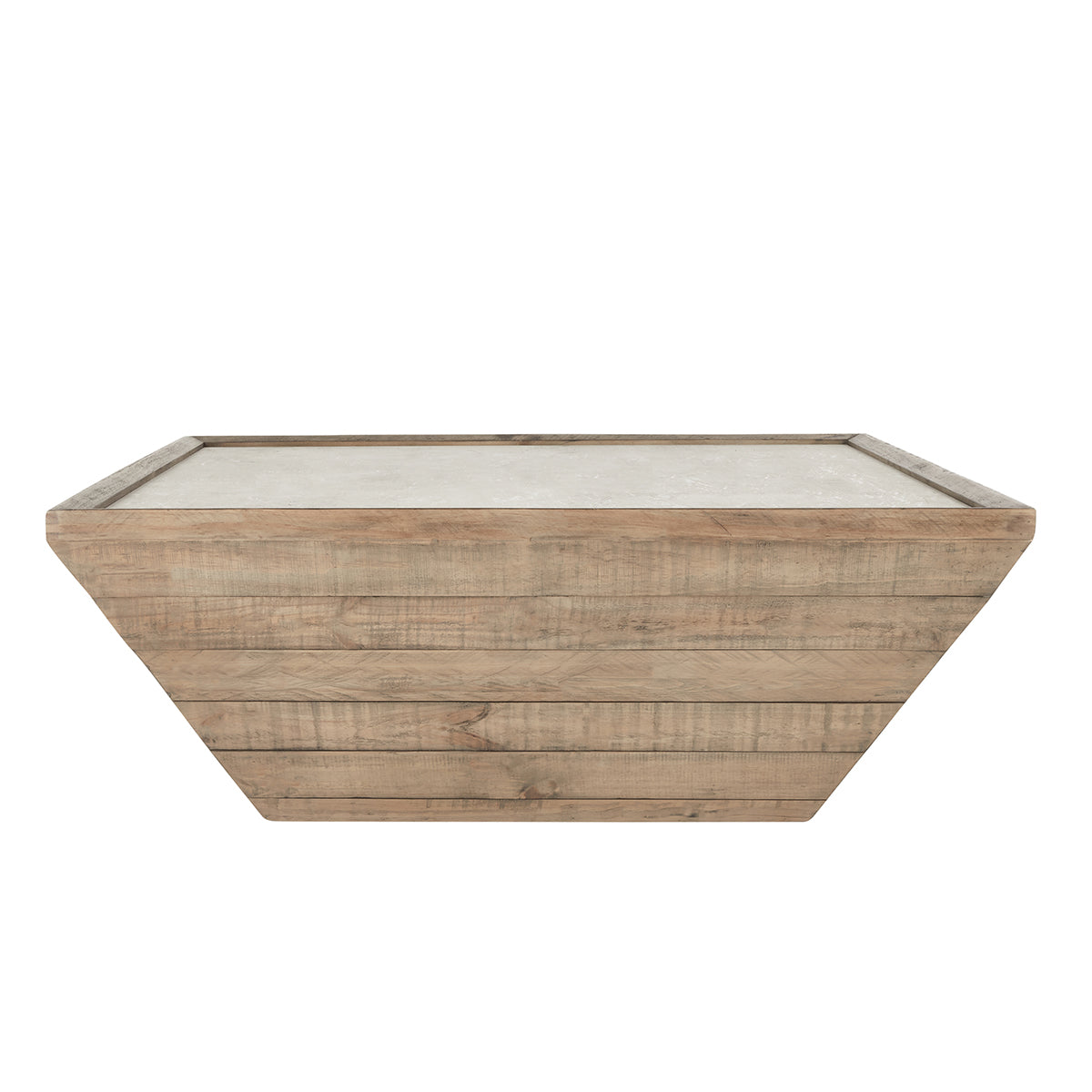 Dalton Natural/Weathered Chalk Square Coffee Table - Ornate Home