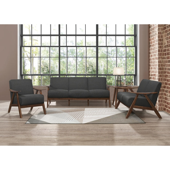 Damala Dark Gray Loveseat - Ornate Home