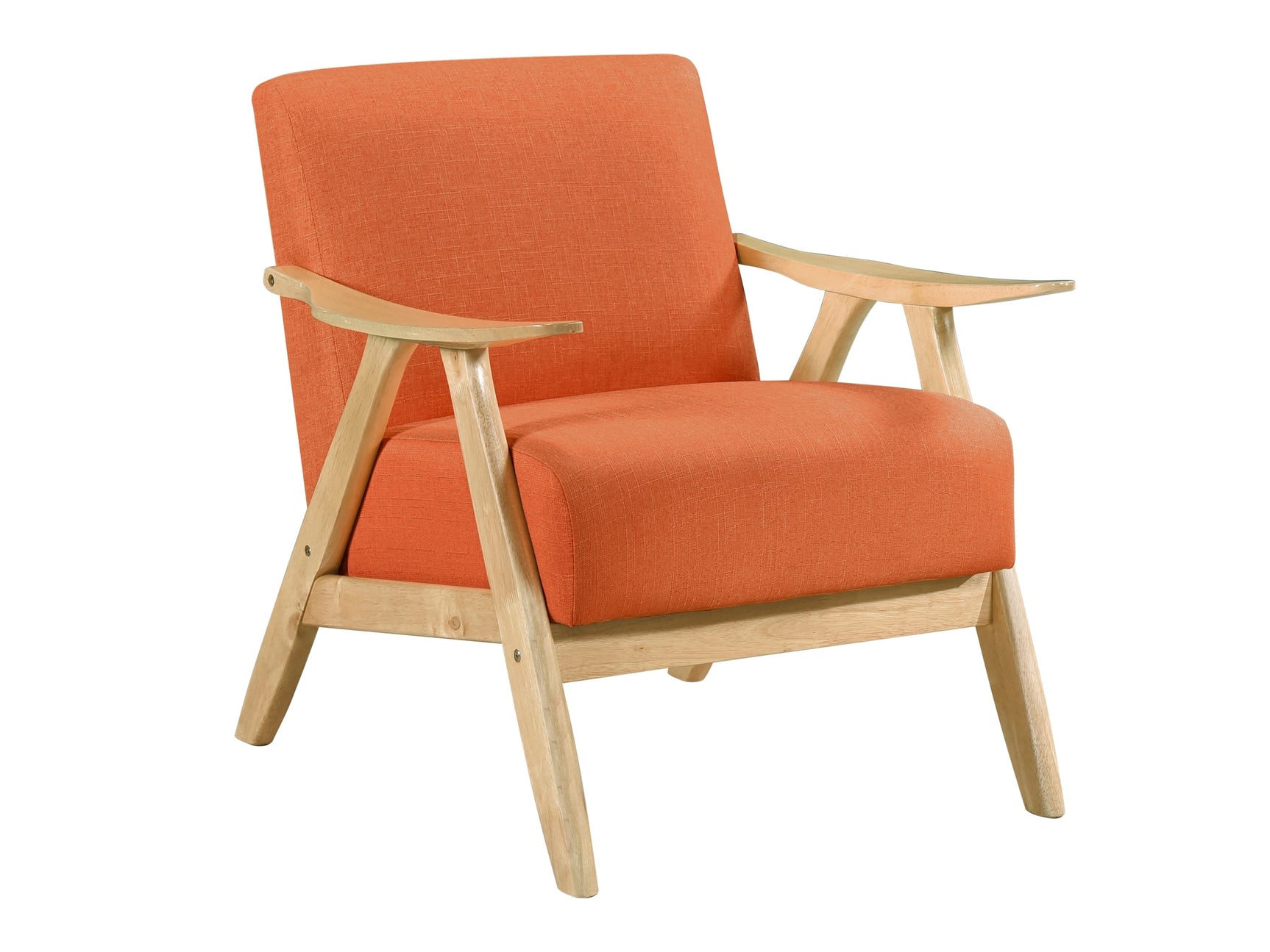 Damala Orange Accent Chair (Natural) - Ornate Home