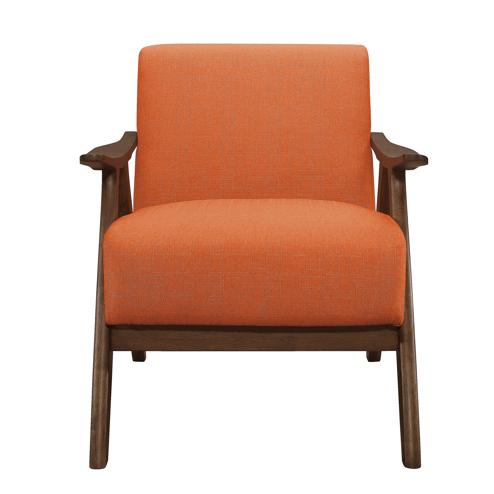 Damala Orange Accent Chair (Walnut) - Ornate Home