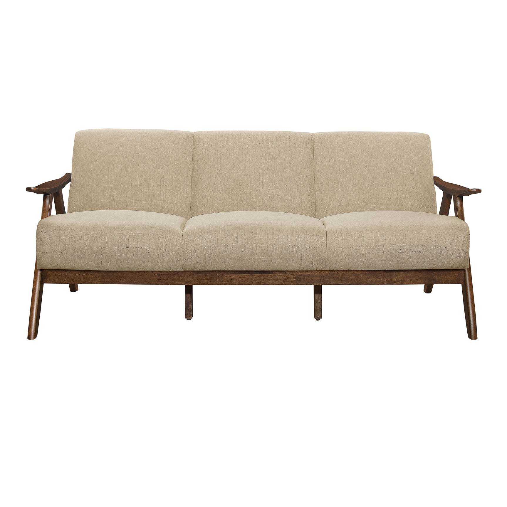 Damala Walnut / Brown Sofa & Loveseat - Ornate Home