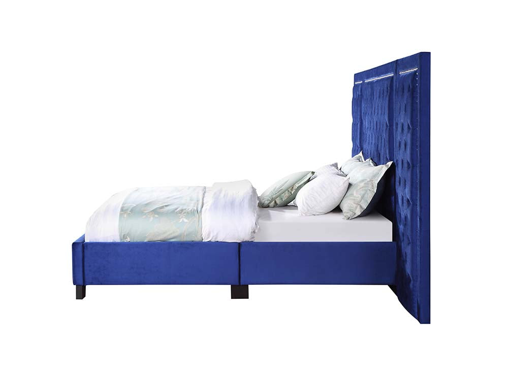 Damazy Blue Queen Bed - Ornate Home
