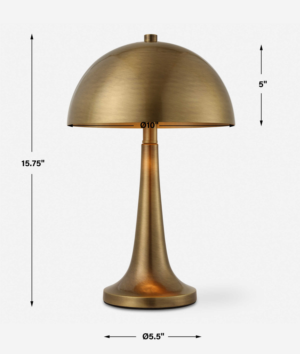 Dame Brass Table Lamp - Ornate Home