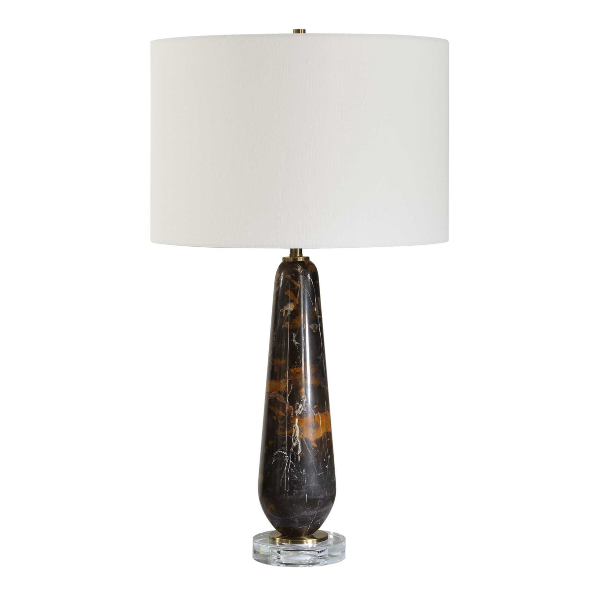 Dames Black/Brown Dark Marble Table Lamp - Ornate Home