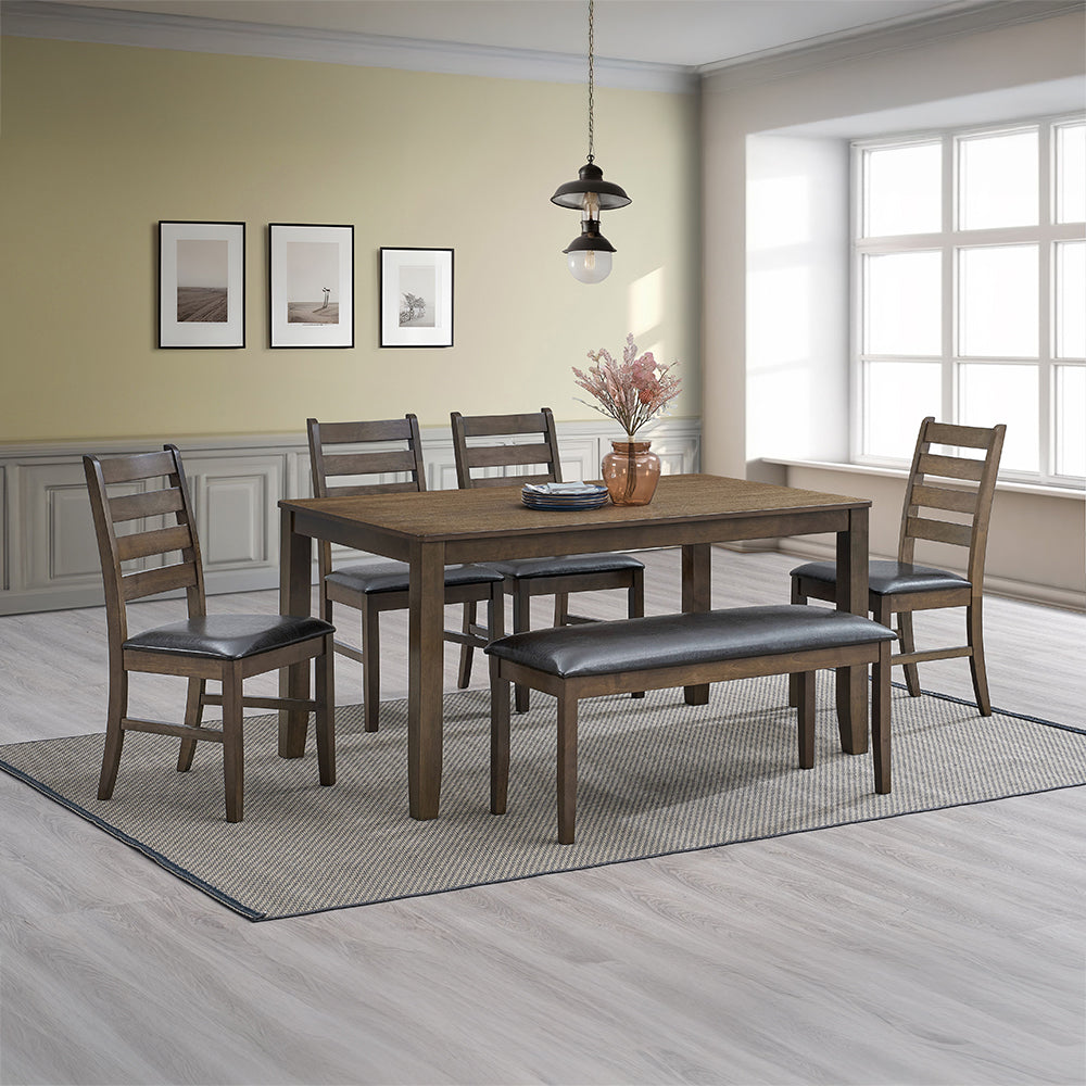 Damica Walnut Dining Table - Ornate Home