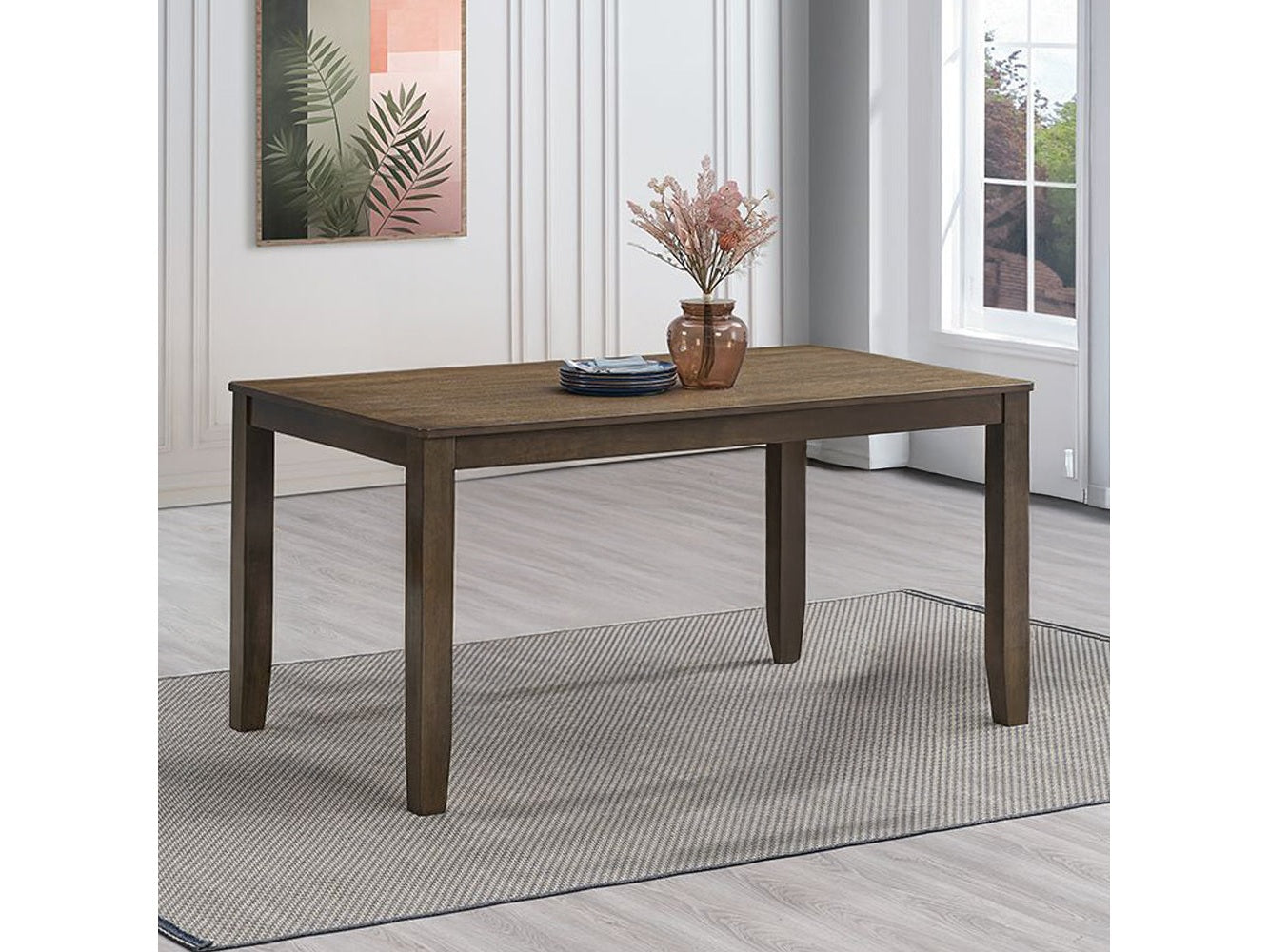 Damica Walnut Dining Table - Ornate Home