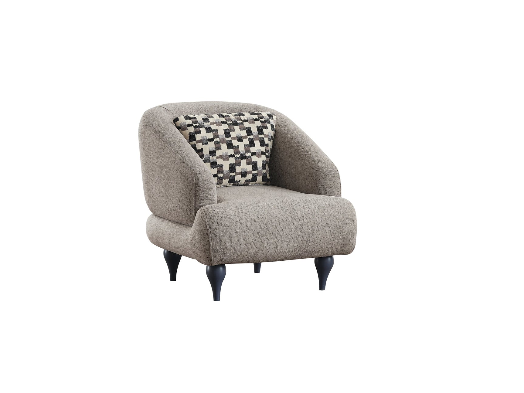 Damla Cream 3-pieces (Sofa & Loveseat & Chair) Living Room Set