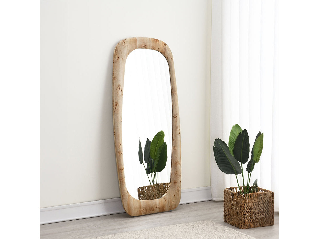 Dana Light Oak Floor Mirror - Ornate Home