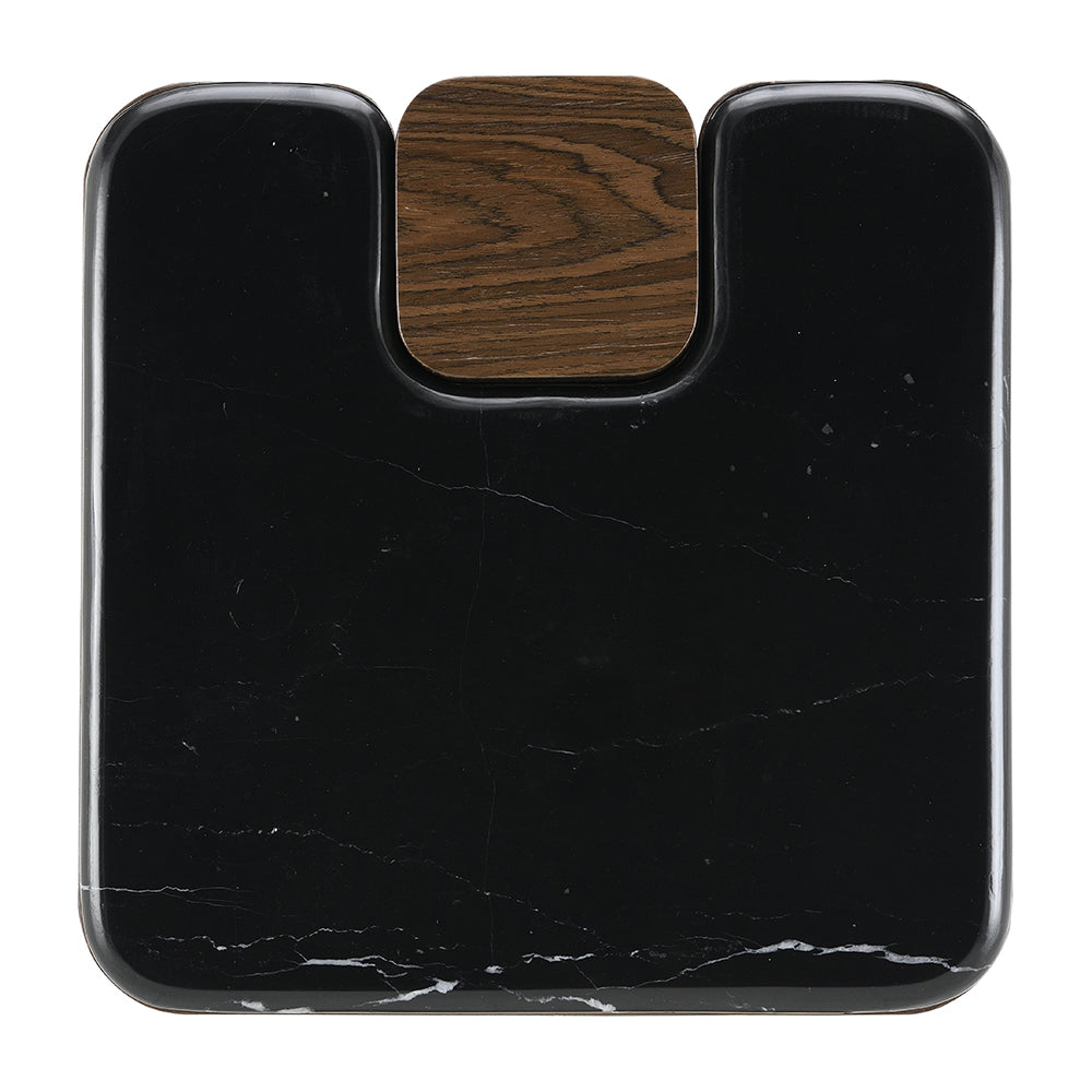 Dana Natural Marble Top/Dark Walnut End Table - Ornate Home