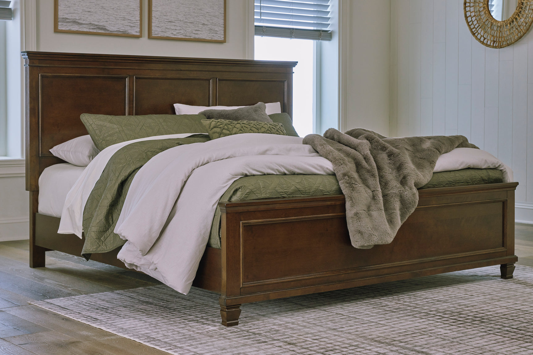 Danabrin Brown King Panel 5-Piece Bedroom Set - Ornate Home