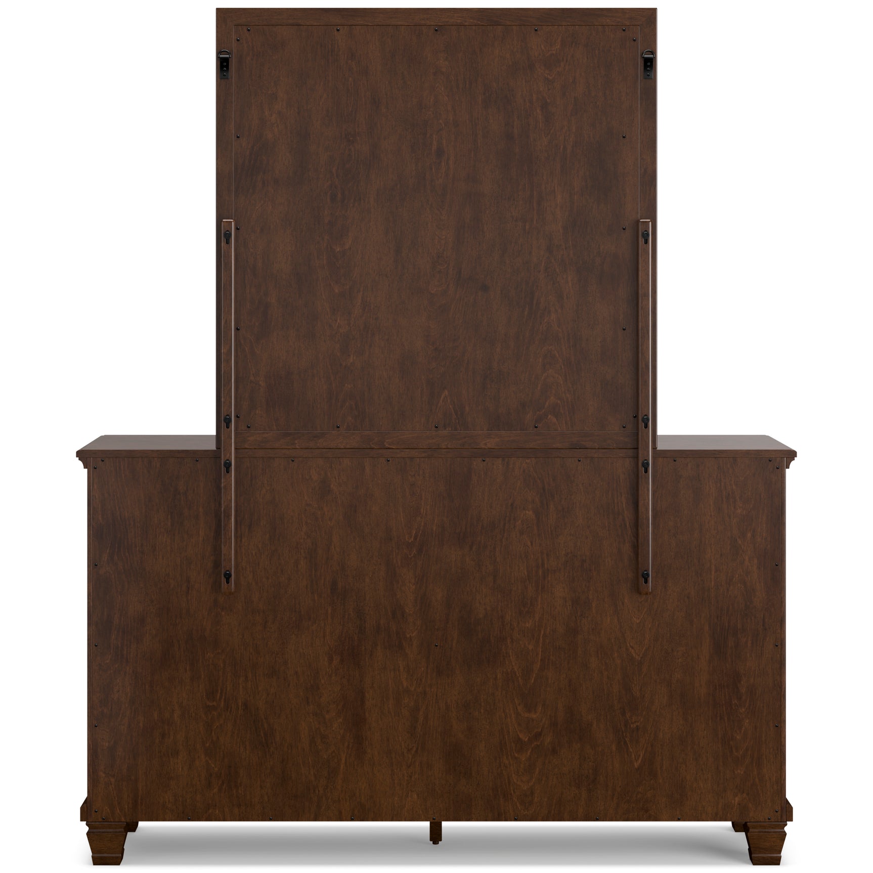 Danabrin Brown King Panel Bed & Dresser & Mirror & Nightstand - Ornate Home