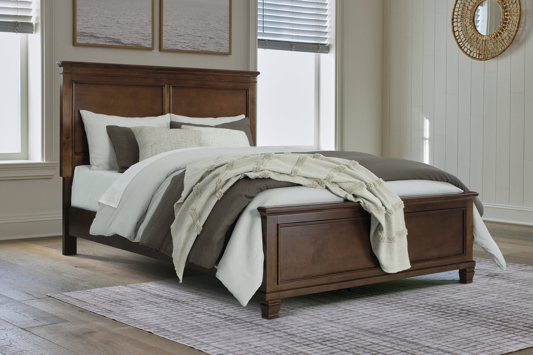 Danabrin Brown Queen Panel Bedroom Set with Dresser, Mirror and Nightstand (Online Special Price) - Ornate Home