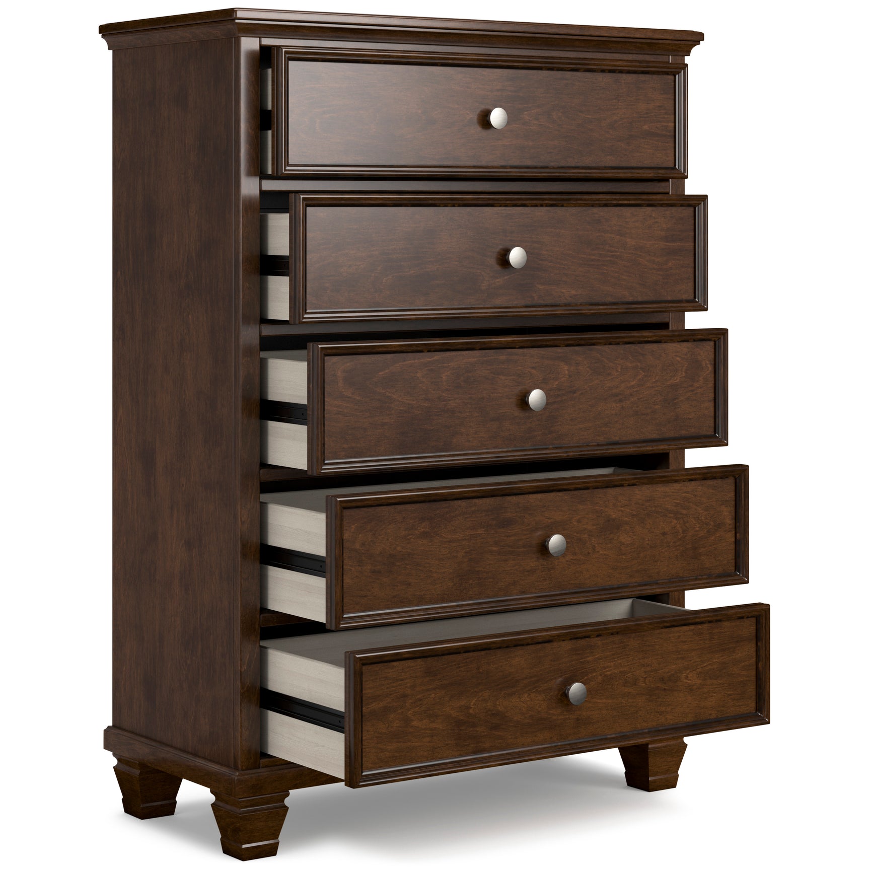 Danabrin Brown Twin Panel 6-Piece Bedroom Set w/ 2 Nightstands - Ornate Home