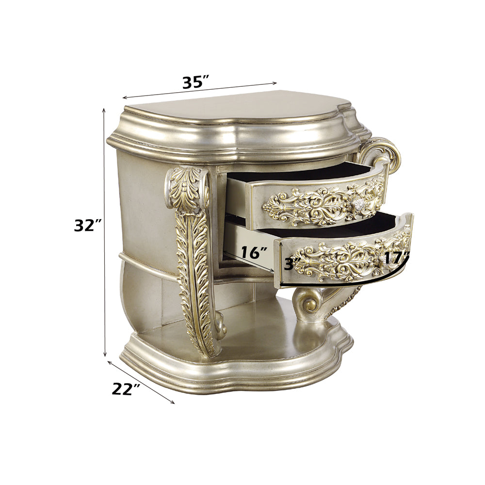 Danae Champagne Nightstand - Ornate Home