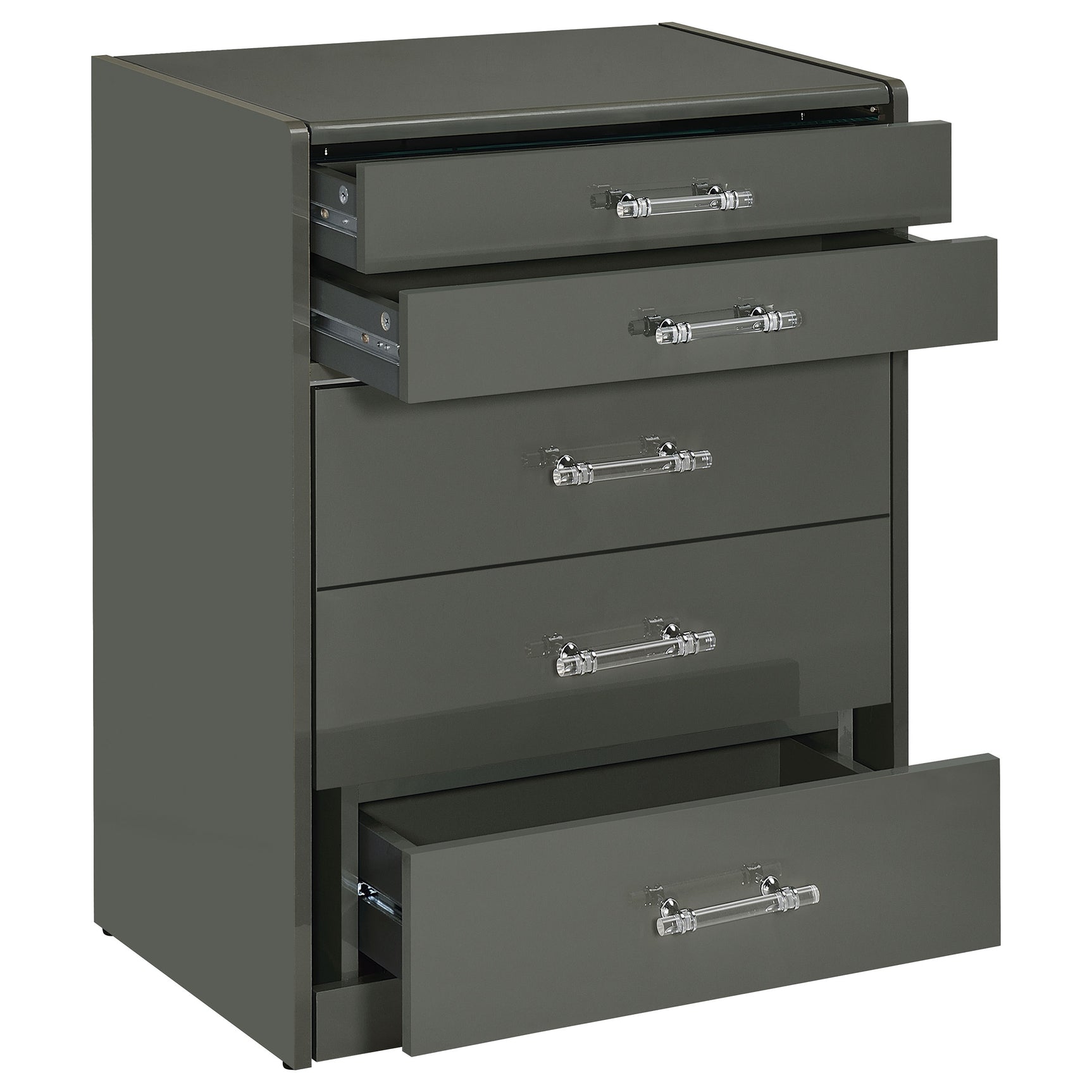 Danbury Grey High Gloss Vanity Set - Ornate Home