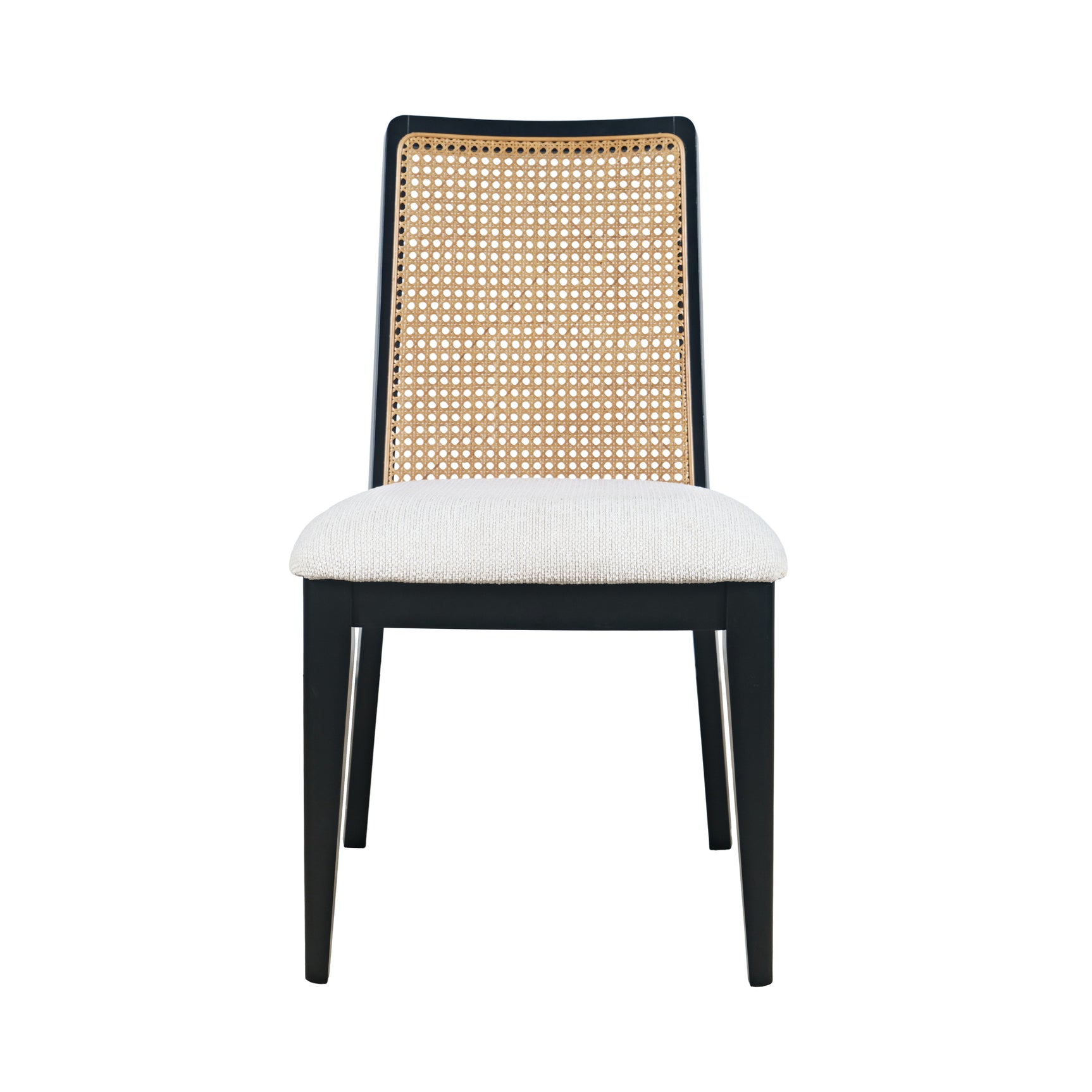 Dane Black Cane Back Chair (Set of 2) - Ornate Home