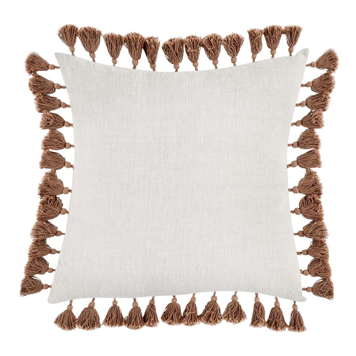 Dane Penny Brown 22"x22" Throw Pillow (Set of 2)