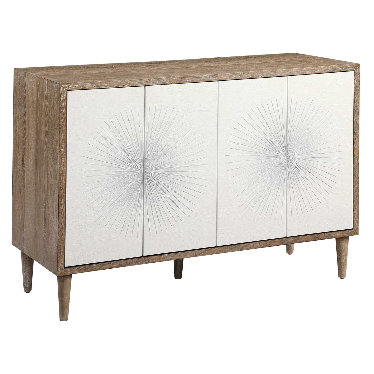 Dani White 4 Door Cabinet - Ornate Home