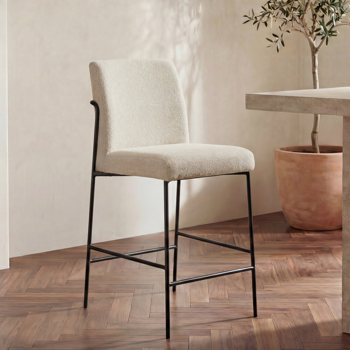 Danny Ivory Counter Stool - Ornate Home