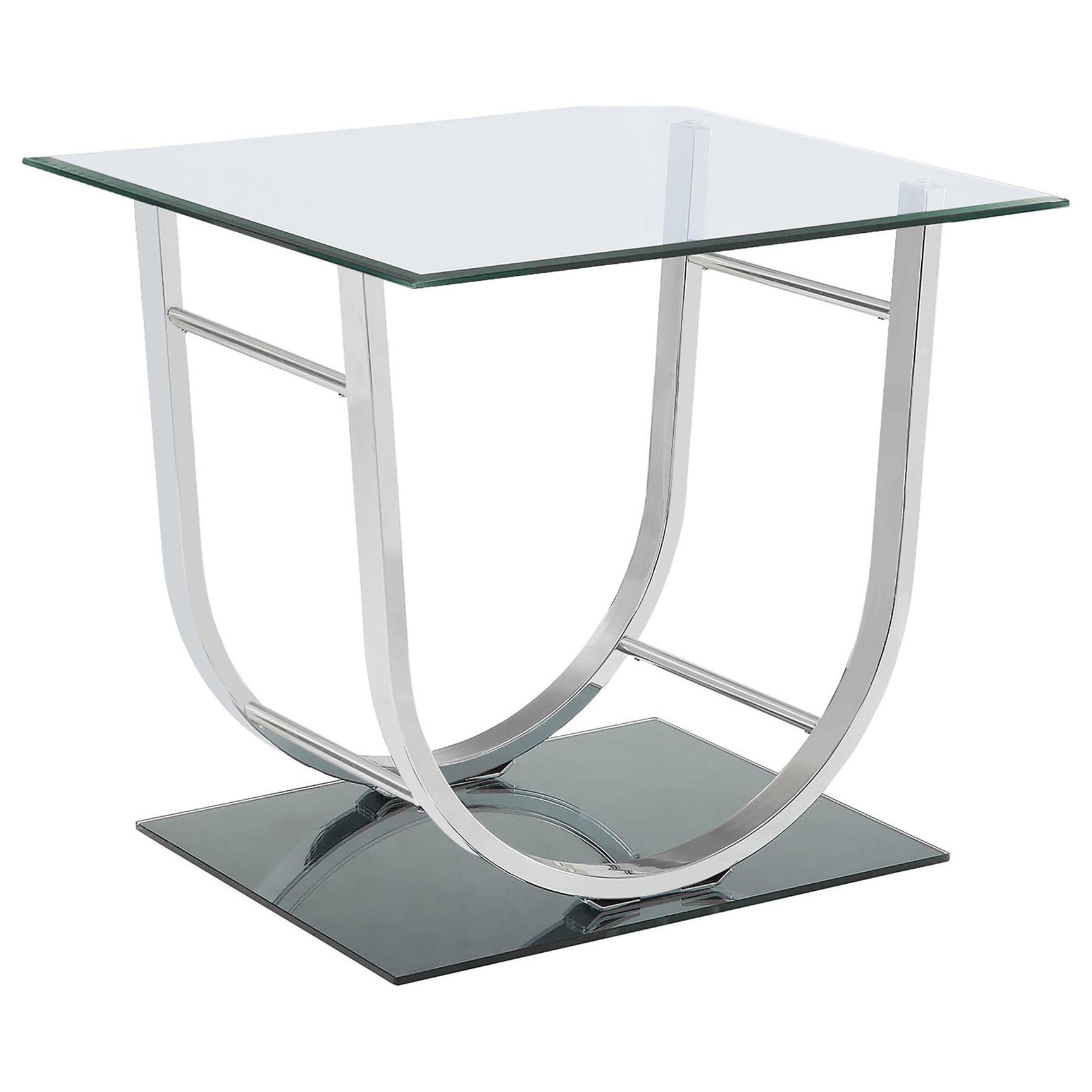 Danville Chrome 3-piece Glass Top Coffee and End Table Set - Ornate Home