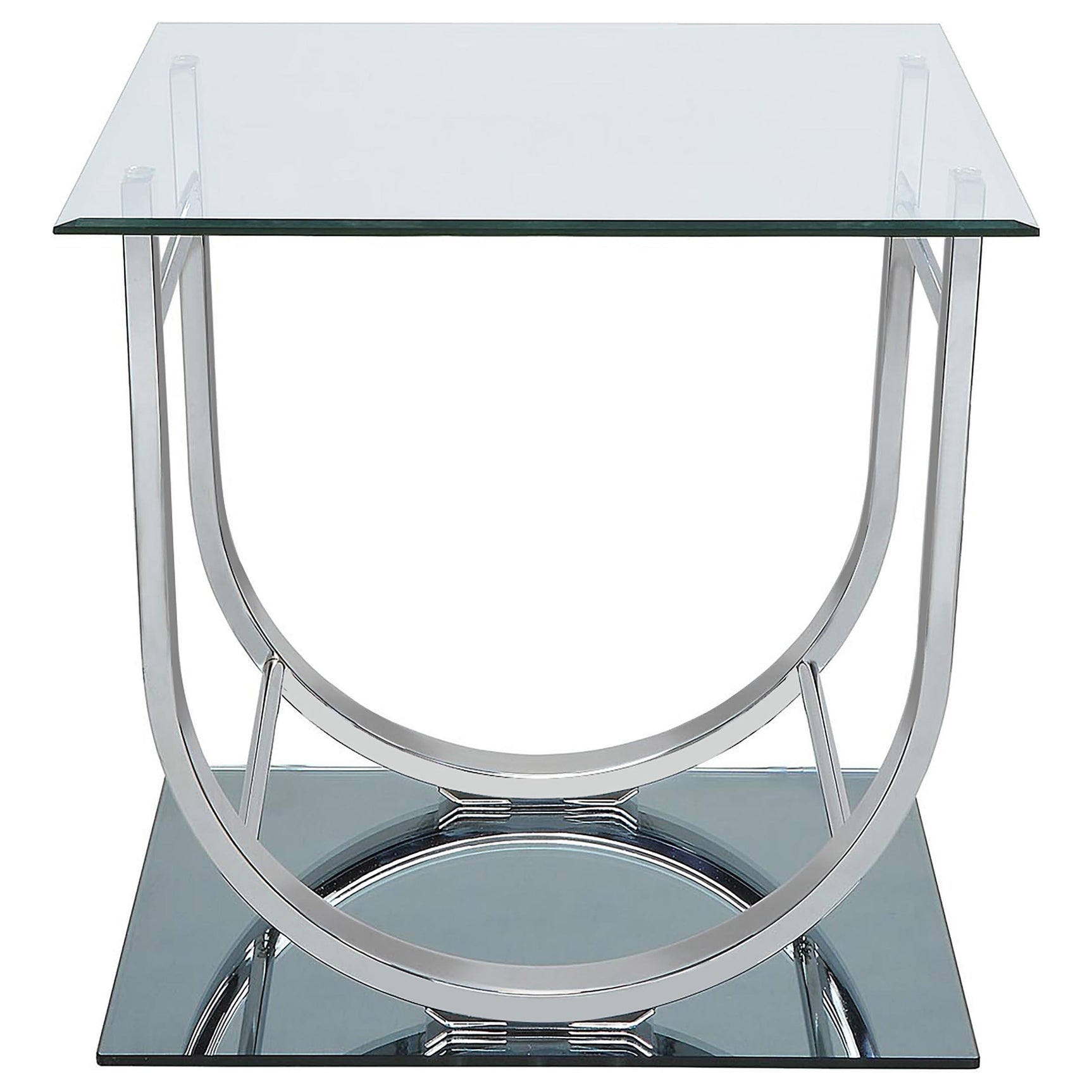 Danville Chrome 3-piece Glass Top Coffee and End Table Set - Ornate Home